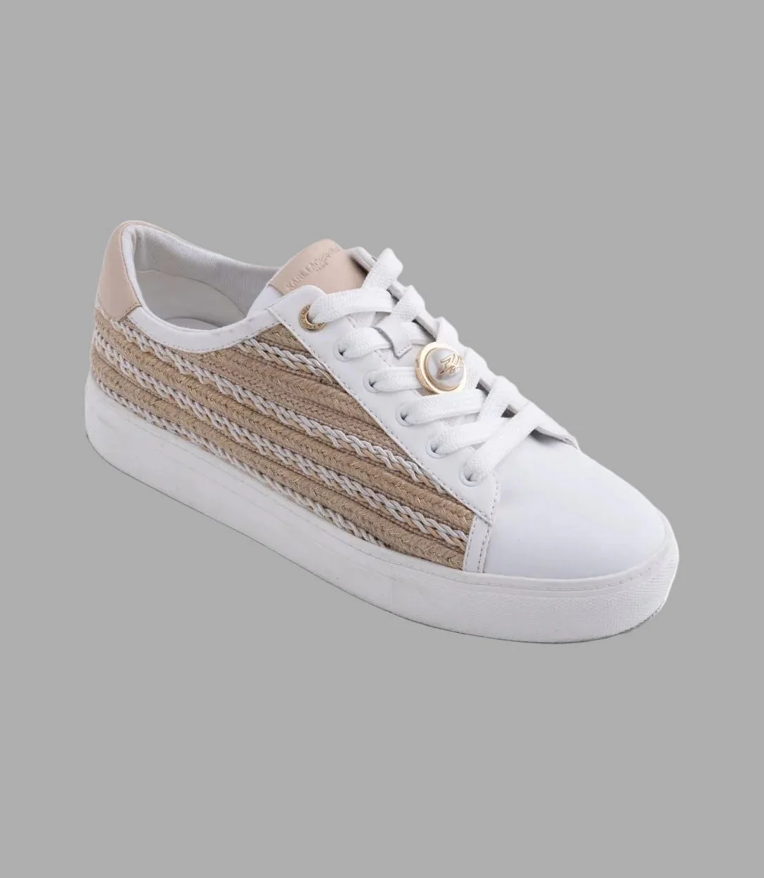 CATE PEARL RAFFIA SNEAKER - Image 4