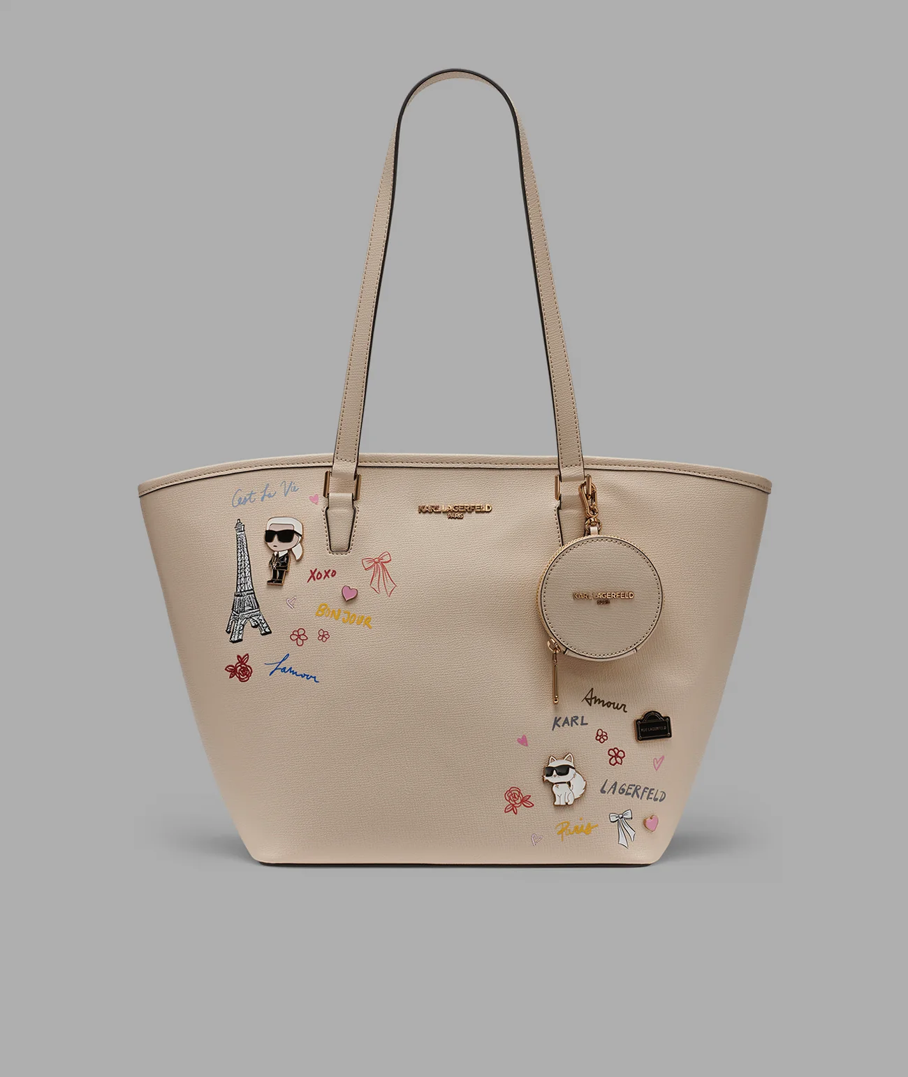 ADELE TOTE WITH KARL ART