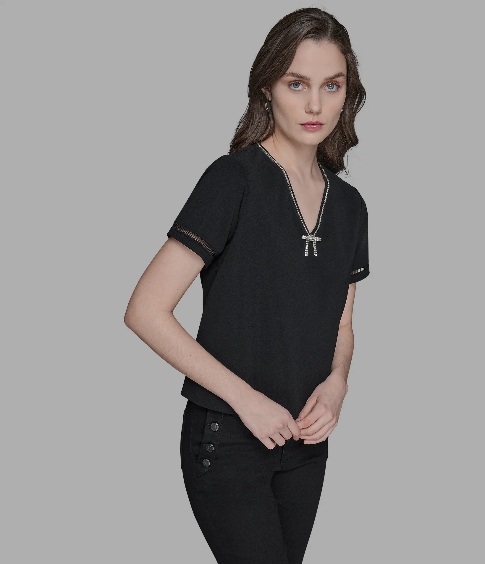BOW-EMBELLISHED TOP - Image 4