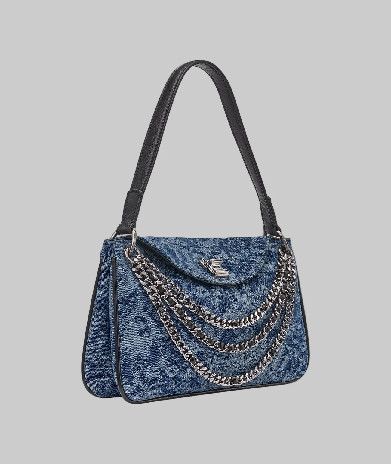 NADINE DENIM JACQUARD SHOULDER BAG - Image 2