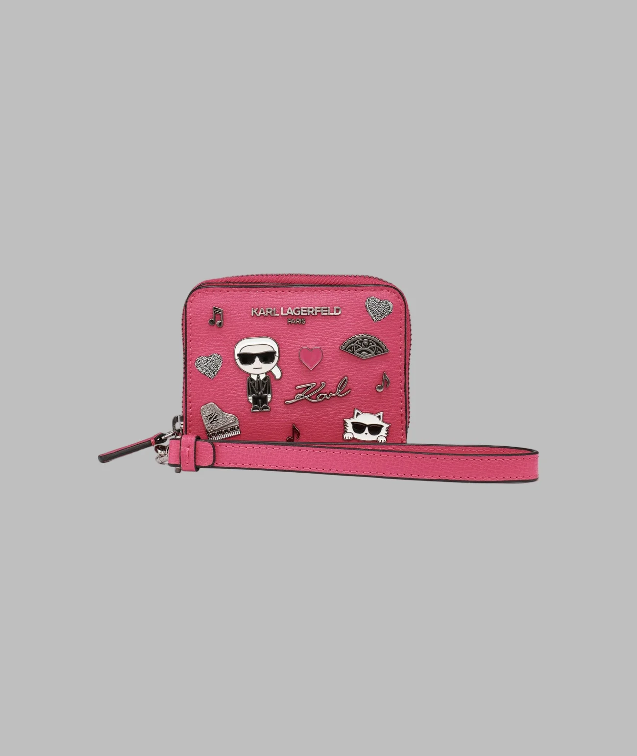 SMALL ZIP WALLET WITH PINS
