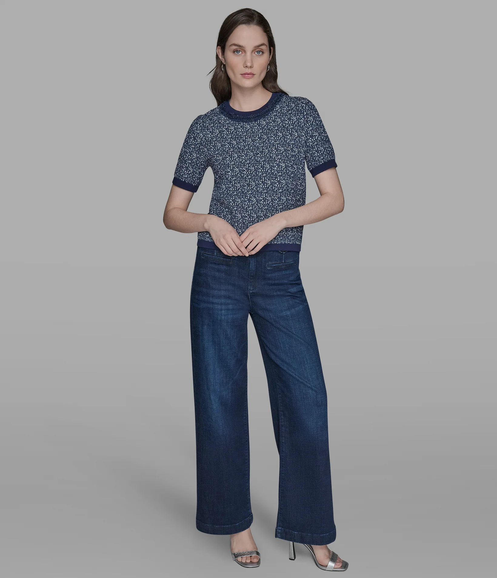 TWEED DENIM SWEATER - Image 3