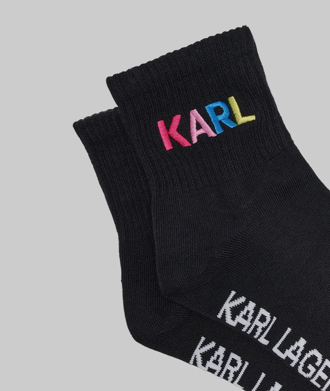 COLORFUL LOGO EMBROIDERED ANKLE SOCK 2-PACK - Image 3