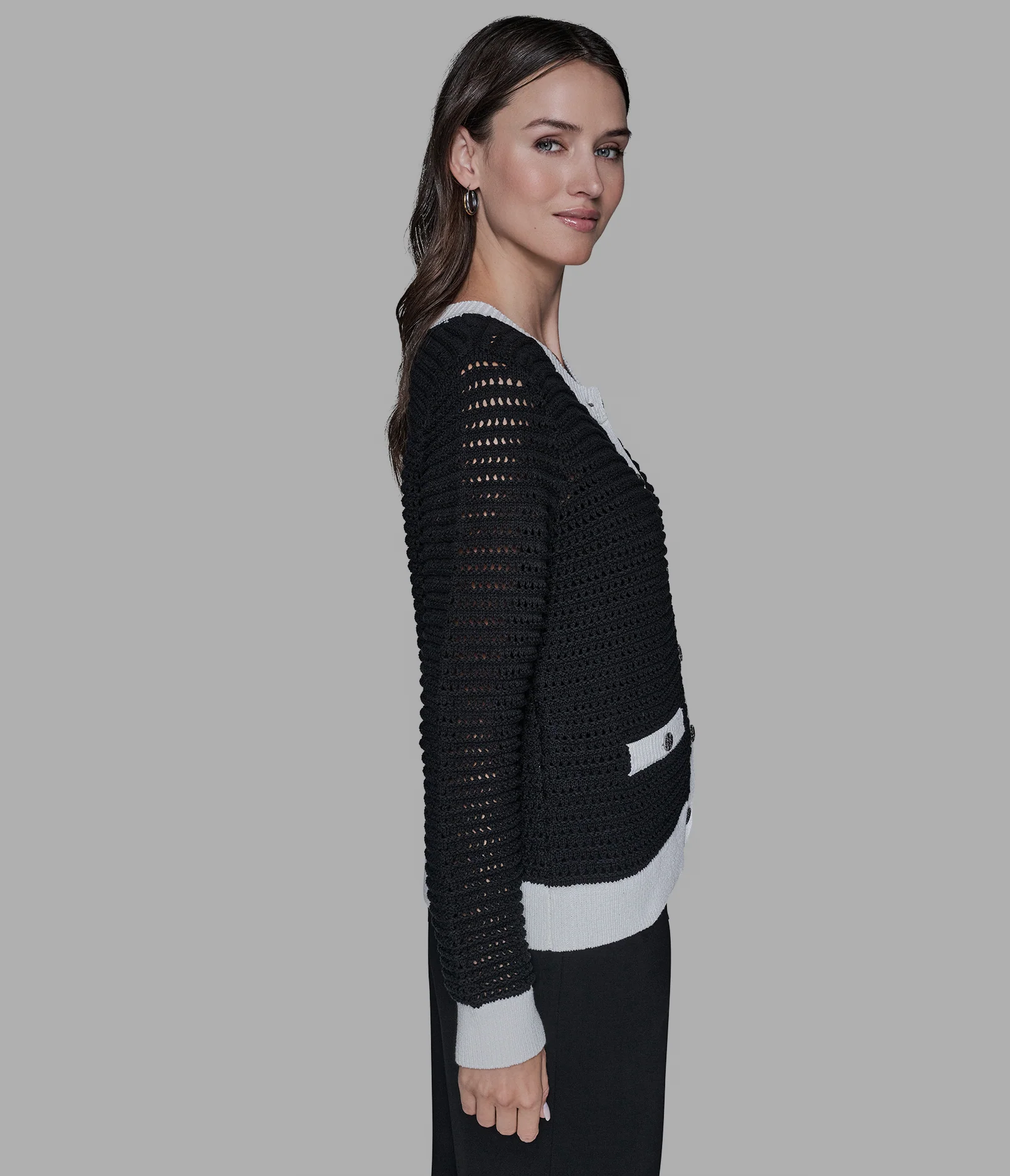 CROCHET KNIT CARDIGAN - Image 3