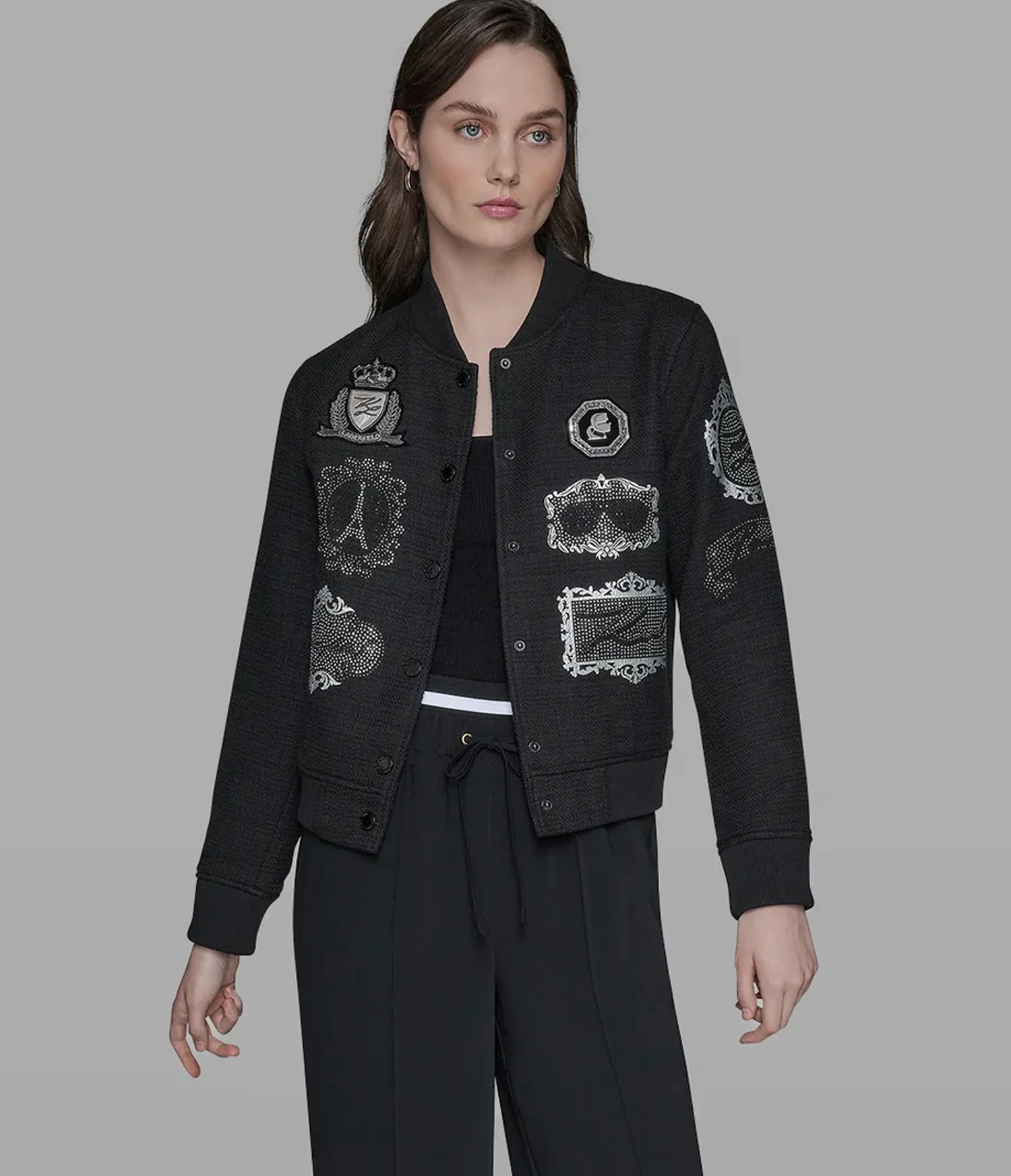 BOMBER JACKET WITH PATCHES