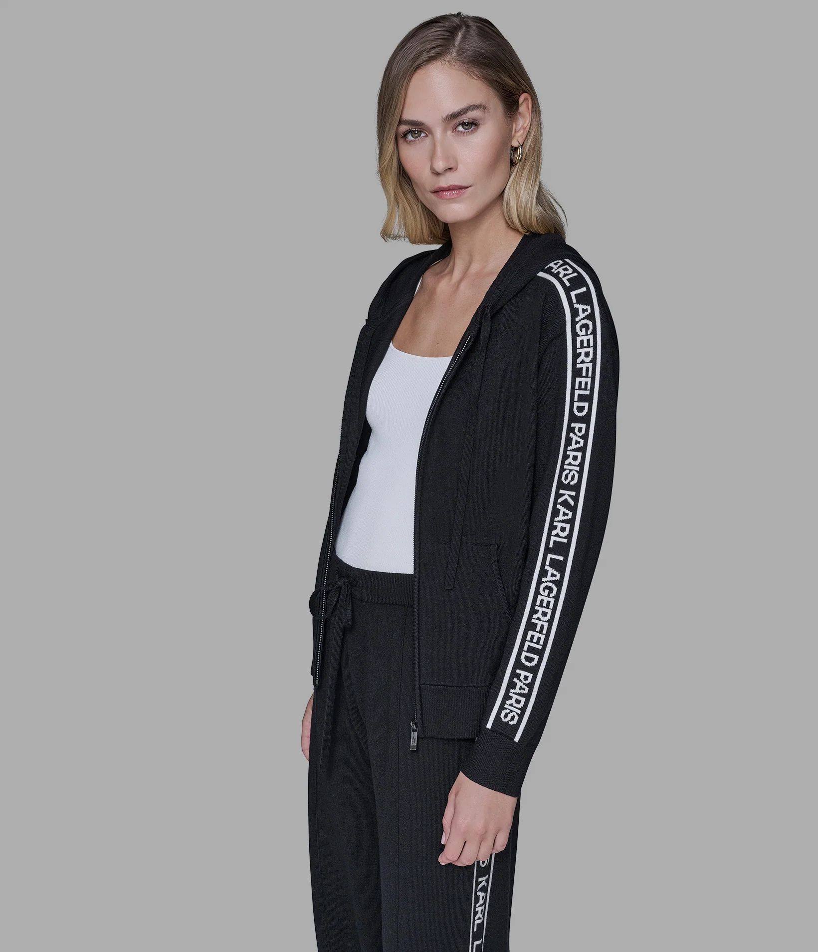 LOGO FULL-ZIP SWEATER WITH HOODIE - Image 3