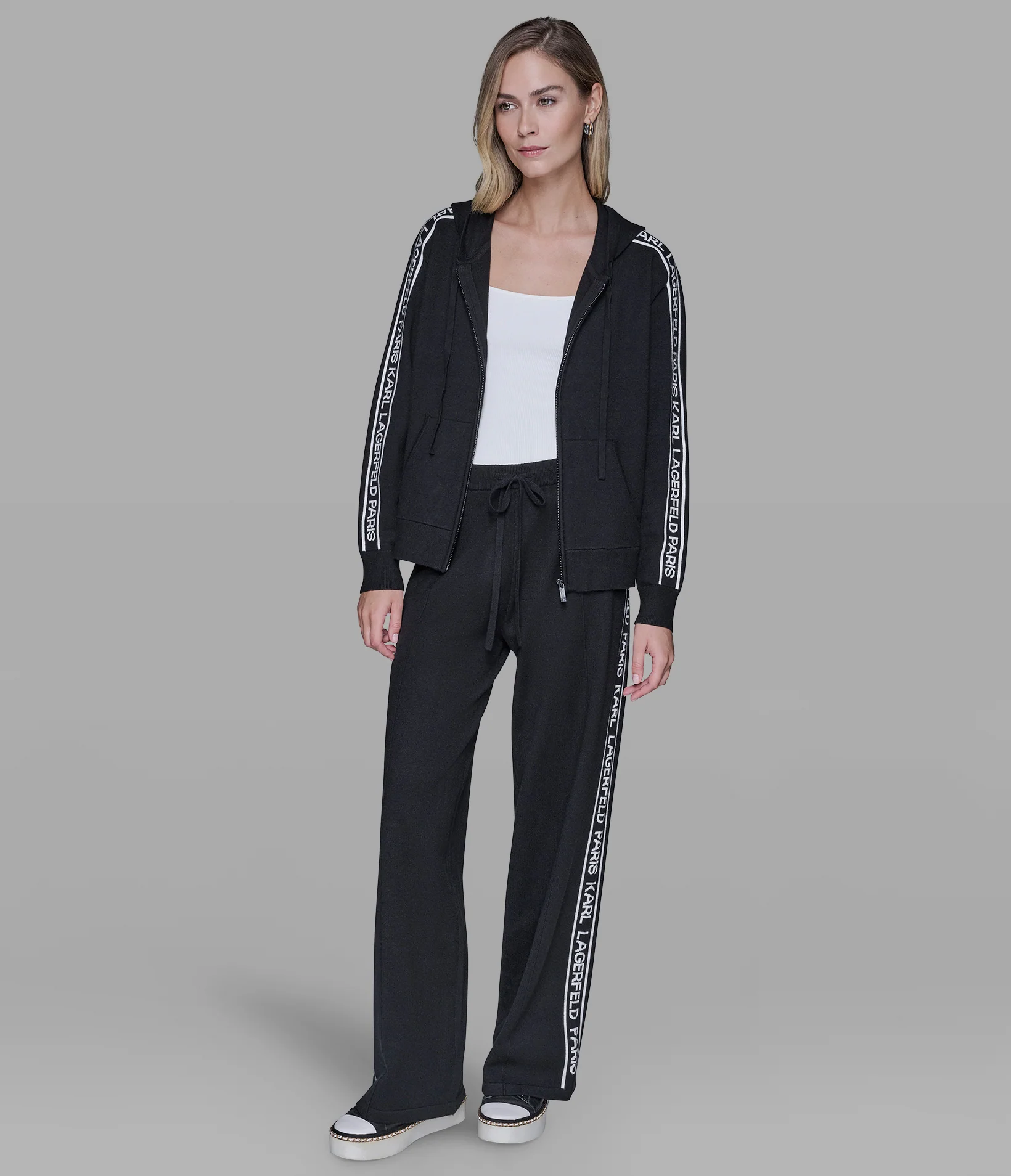 LOGO FULL-ZIP SWEATER WITH HOODIE - Image 4