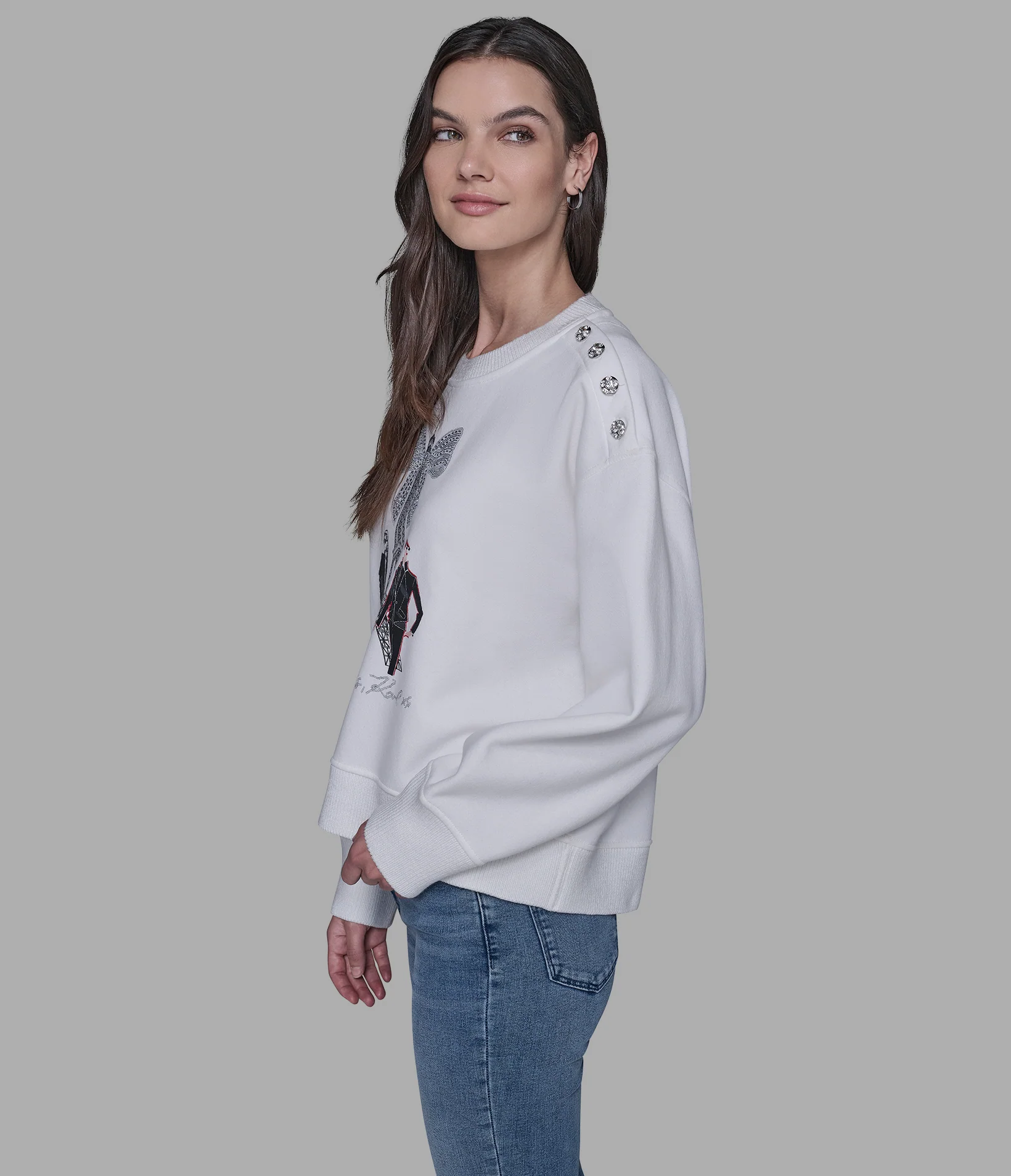 EIFFEL TOWER BOW SWEATSHIRT WITH BUTTONS - Image 4
