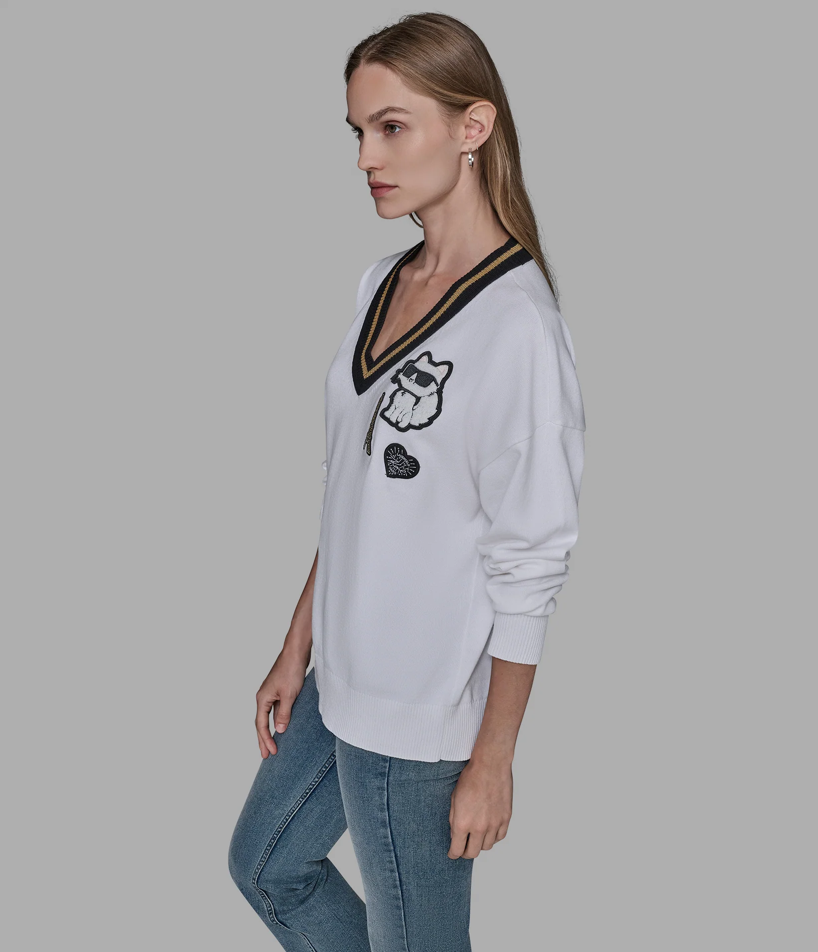 VARSITY SWEATER WITH PATCHES - Image 4