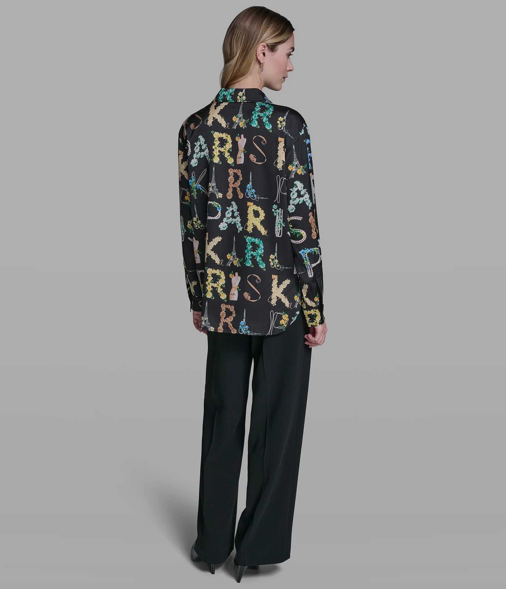 LONG SLEEVE KARL ATELIER PRINT BLOUSE - Image 5