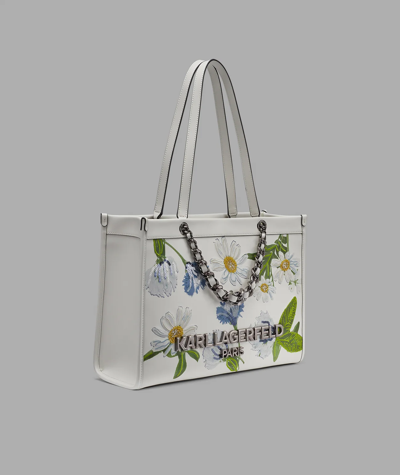 SAVOIE FLORAL TOTE WITH CHAIN STRAP - Image 2