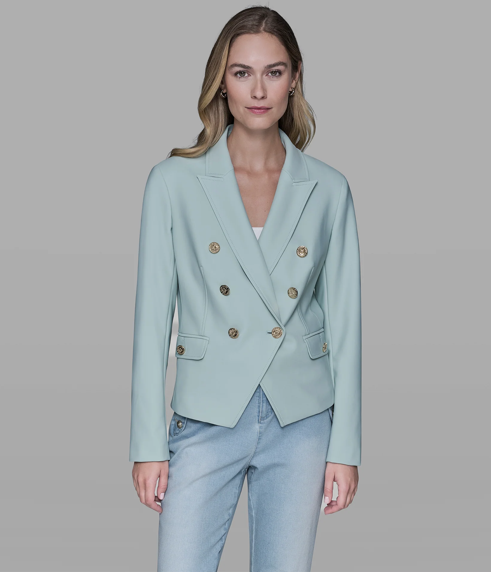 DOUBLE-BREASTED COMPRESSION BLAZER - Image 4