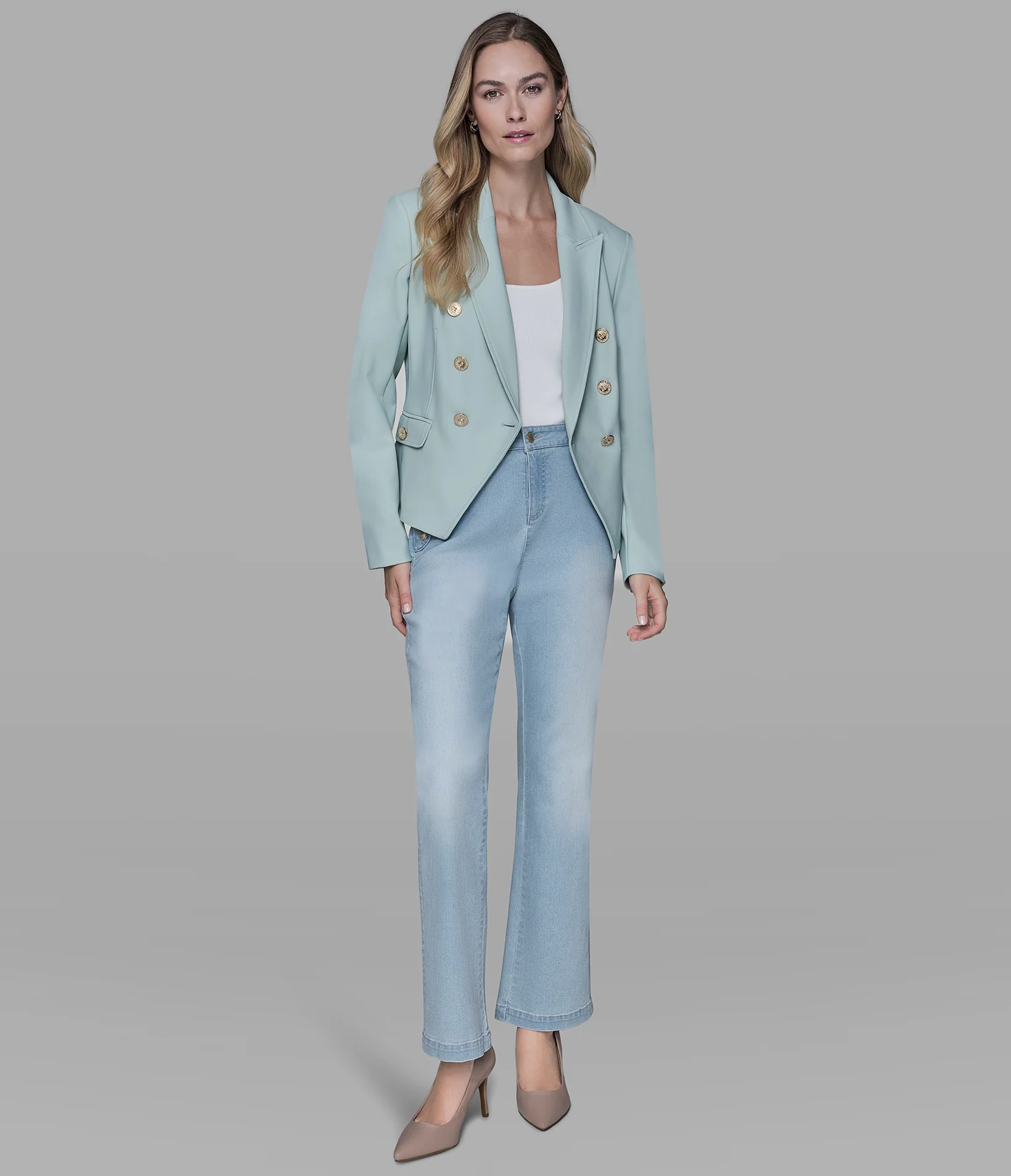 DOUBLE-BREASTED COMPRESSION BLAZER - Image 5