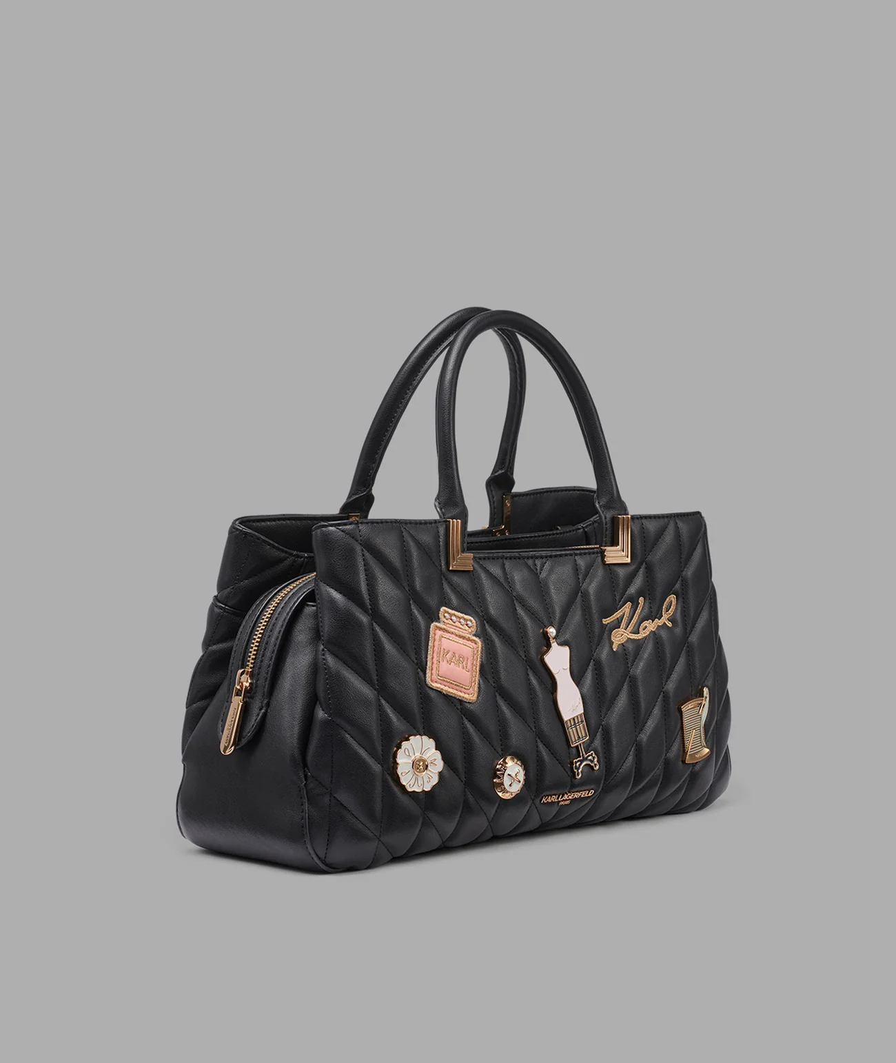 MERIBEL SATCHEL WITH OVERSIZED FASHION PINS - Image 2