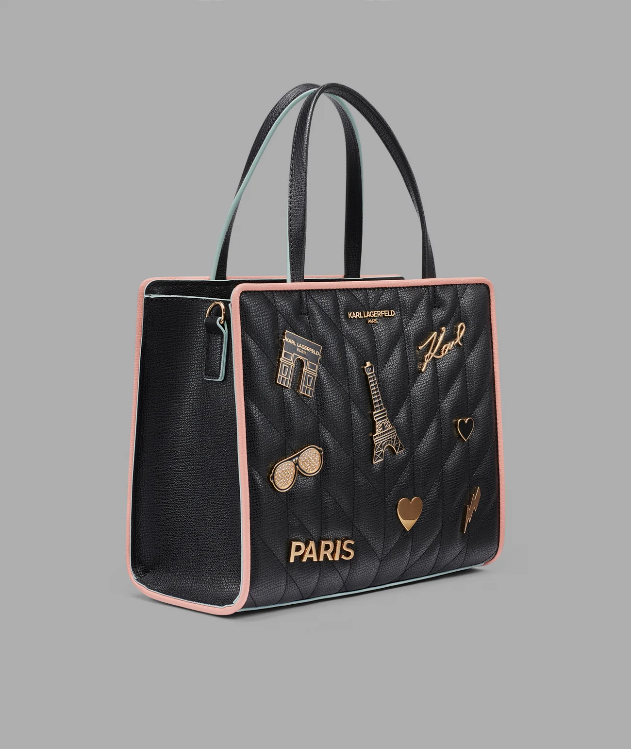 MAYBELLE SATCHEL WITH PINS AND CONTRAST TRIM - Image 2