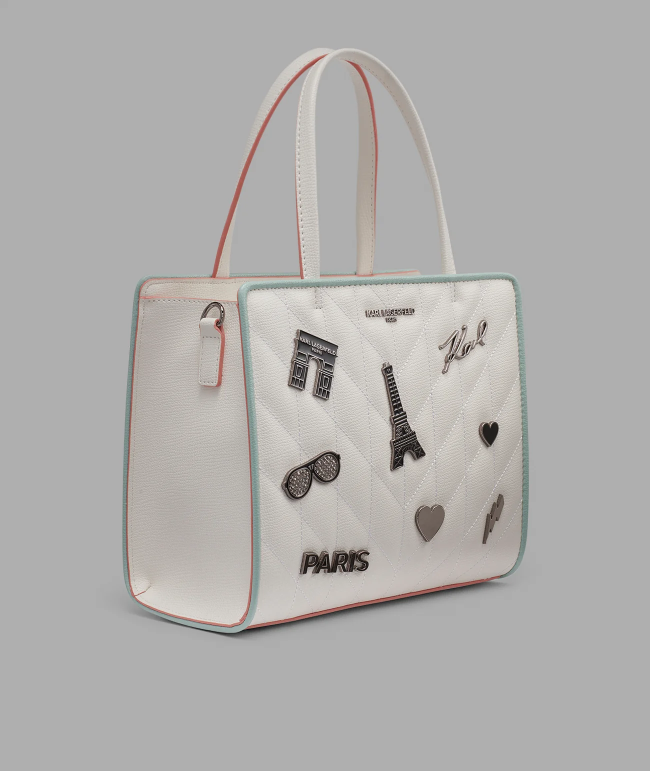 MAYBELLE SATCHEL WITH PINS AND CONTRAST TRIM - Image 2