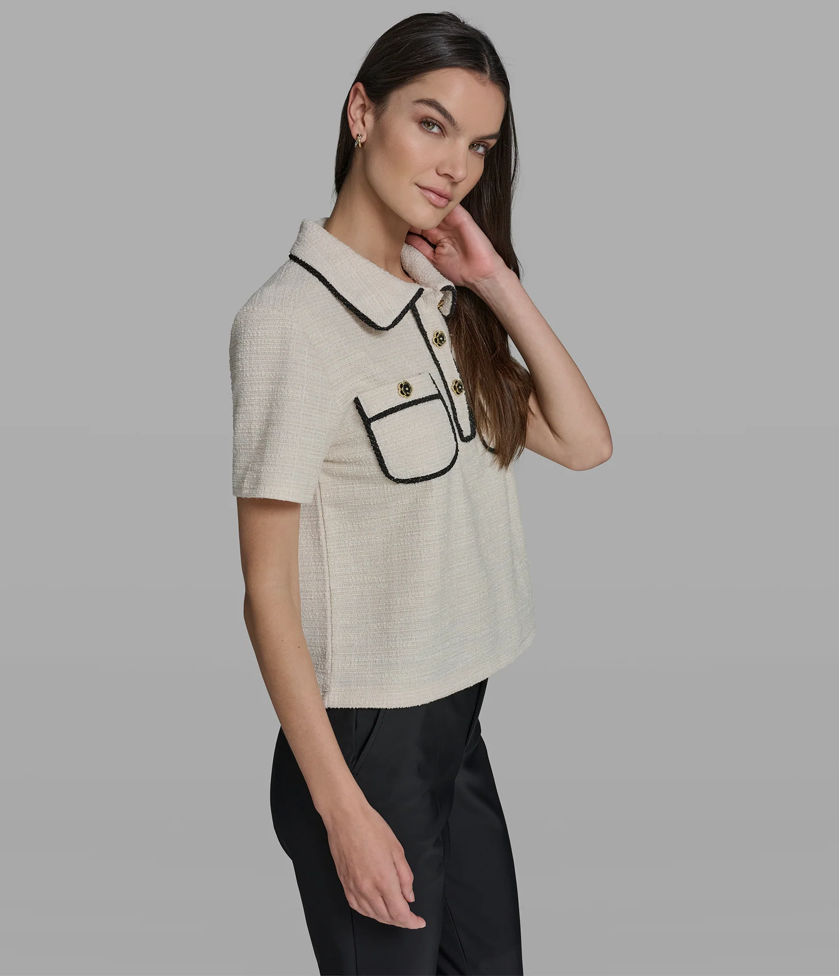 KNIT TWEED POLO - Image 3