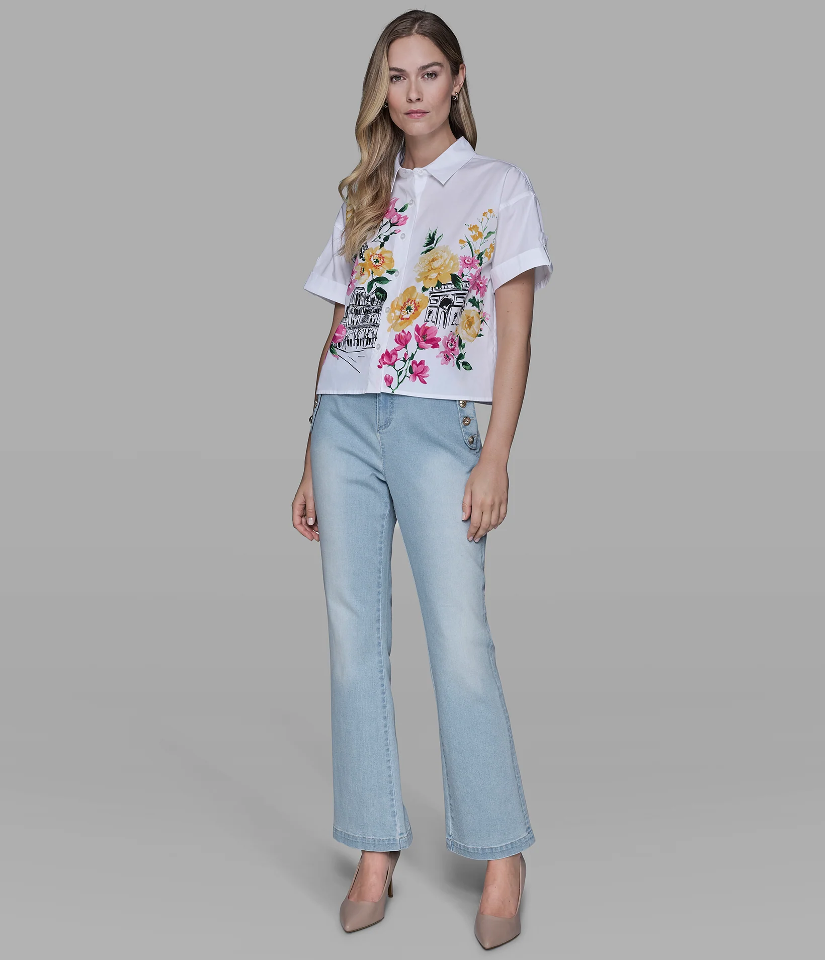 FLORAL PRINT POPLIN SHIRT - Image 4