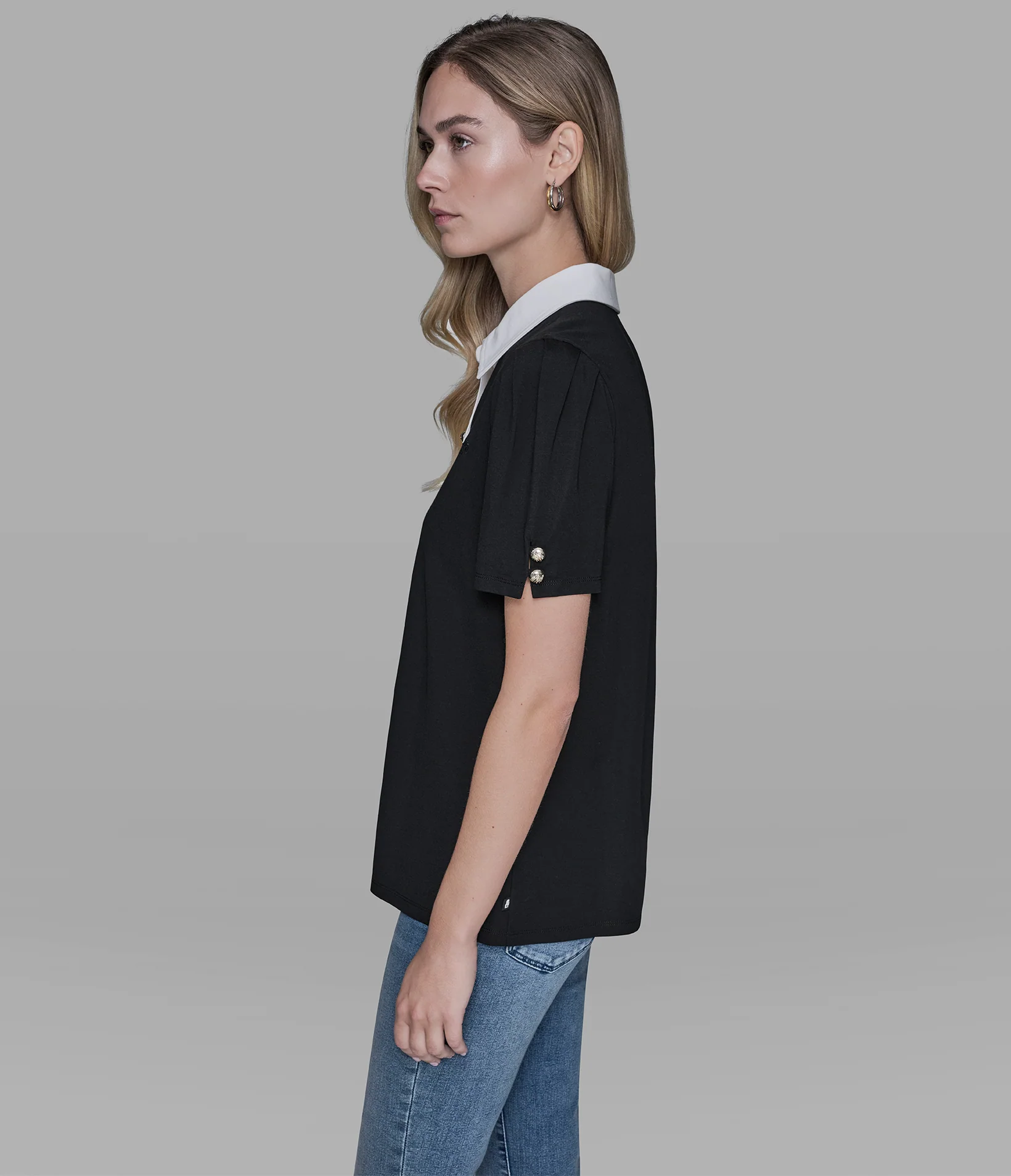 CONTRAST TRIM KNIT TOP - Image 3