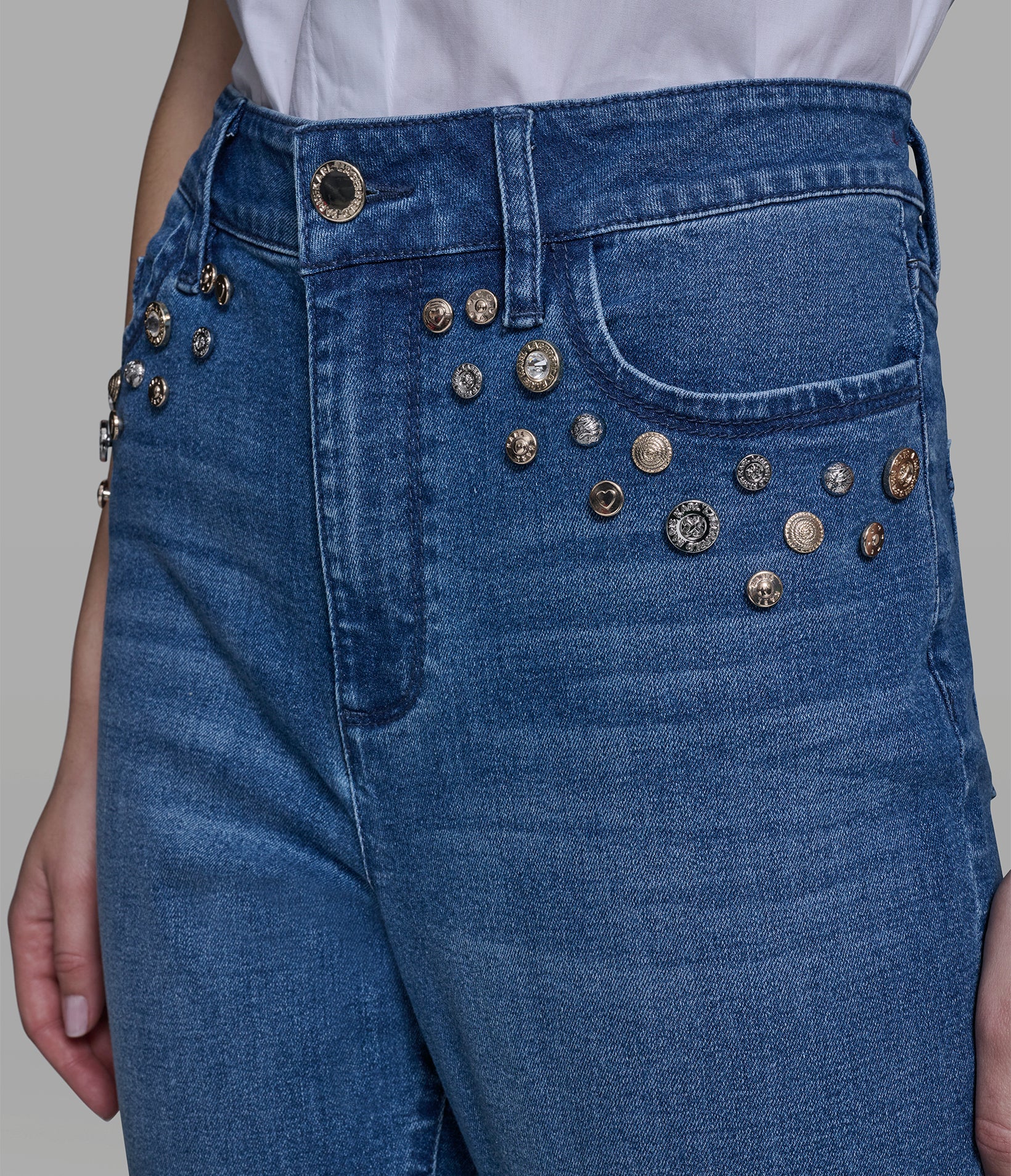 STUDDED POCKET STRAIGHT LEG JEAN - Image 7