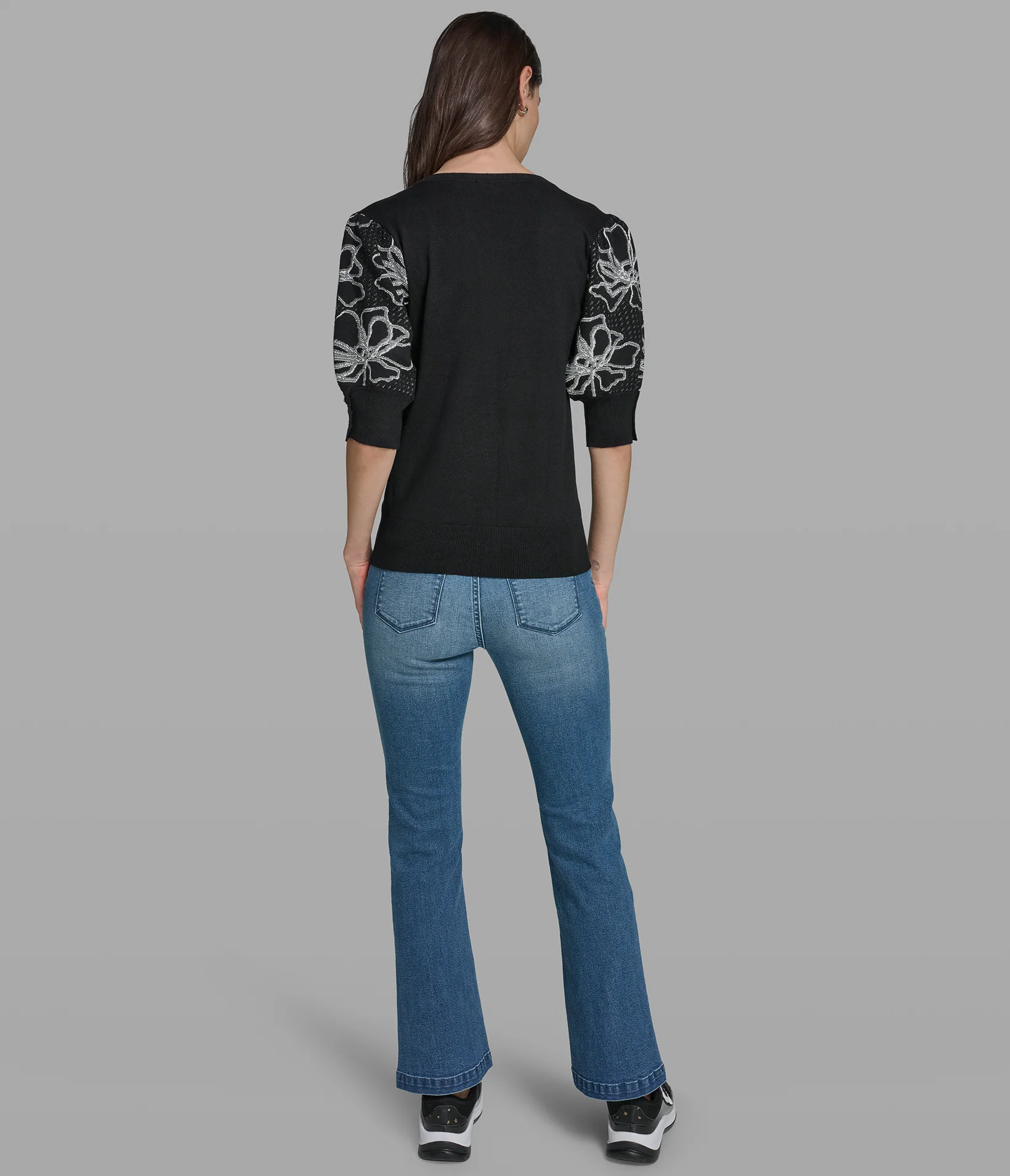 FLORAL V-NECK SWEATER - Image 5