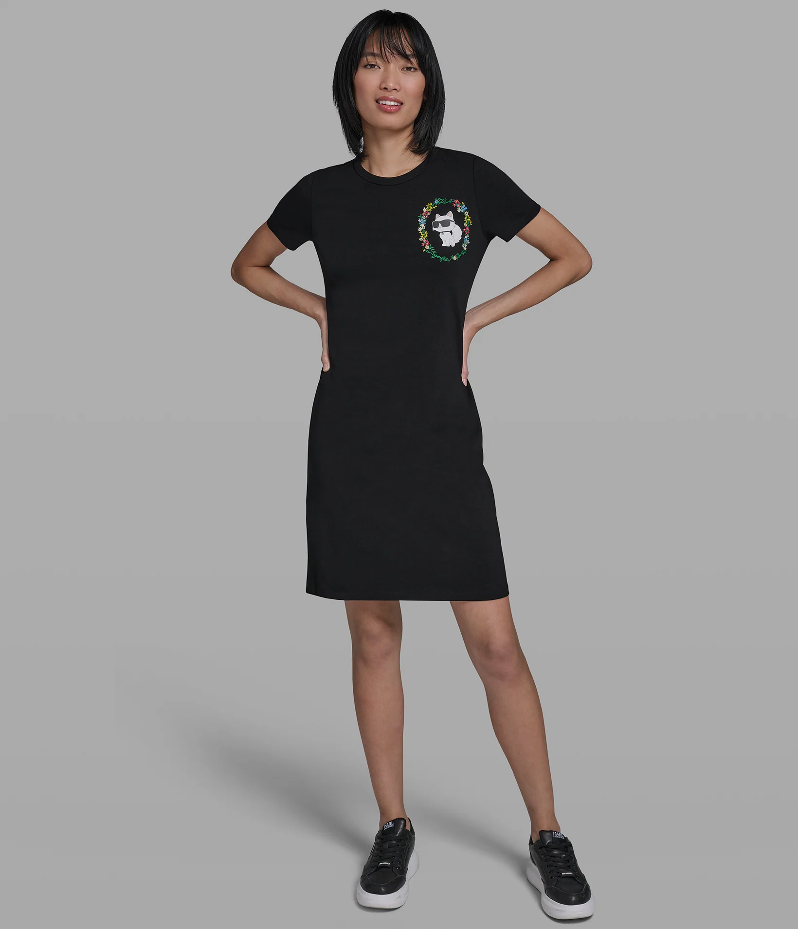 FLORAL FRAME CHOUPETTE T-SHIRT DRESS - Image 4