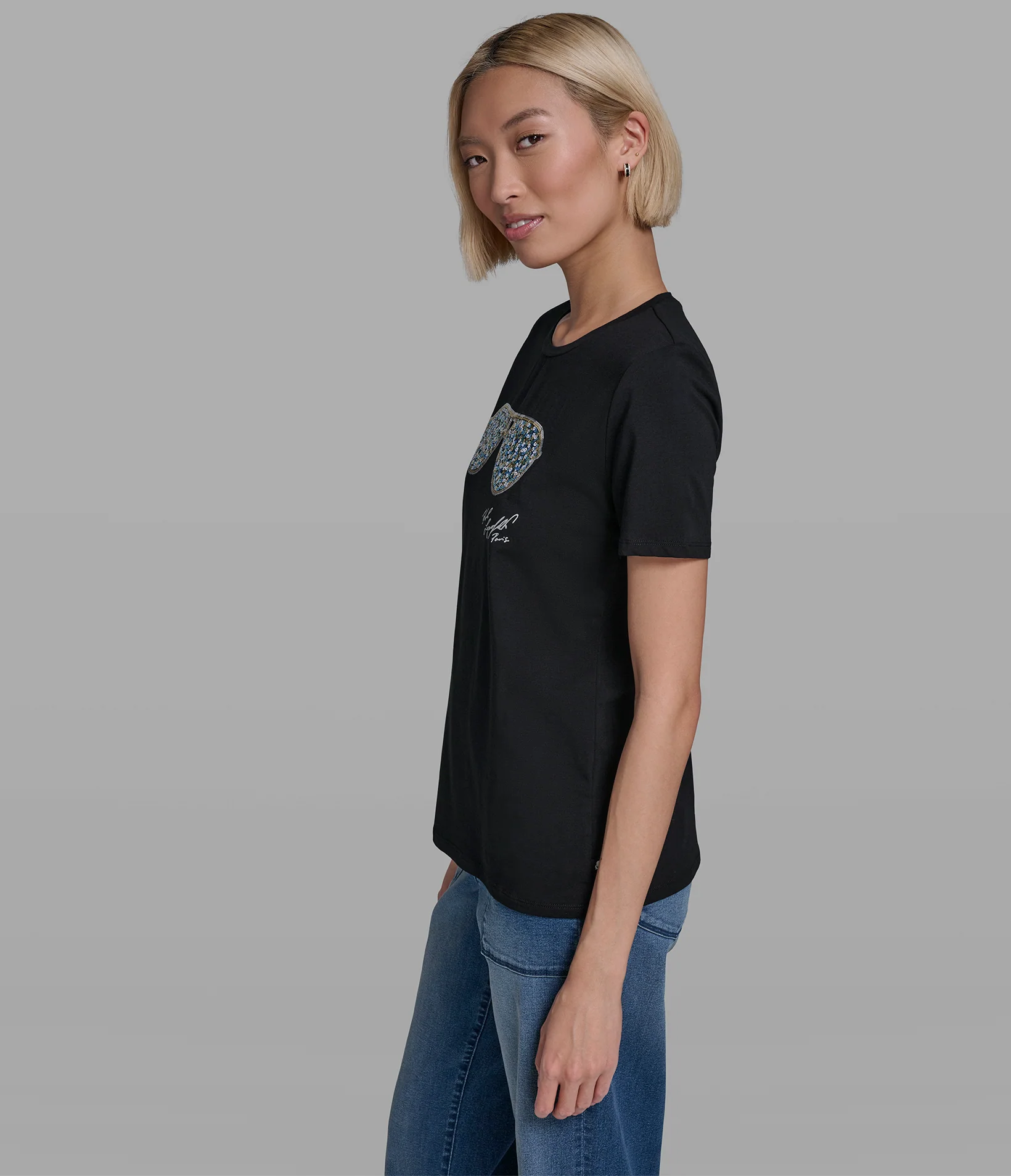 SEQUIN SUNGLASSES LOGO TEE - Image 3