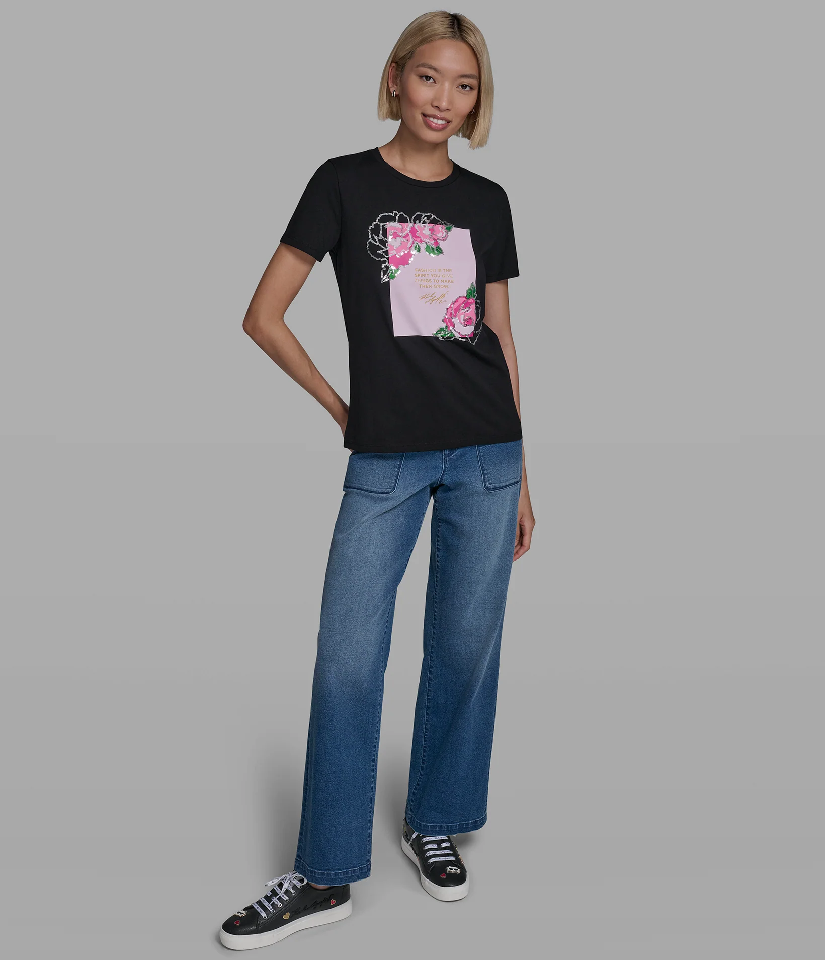 FLORAL QUOTE LOGO TEE - Image 4
