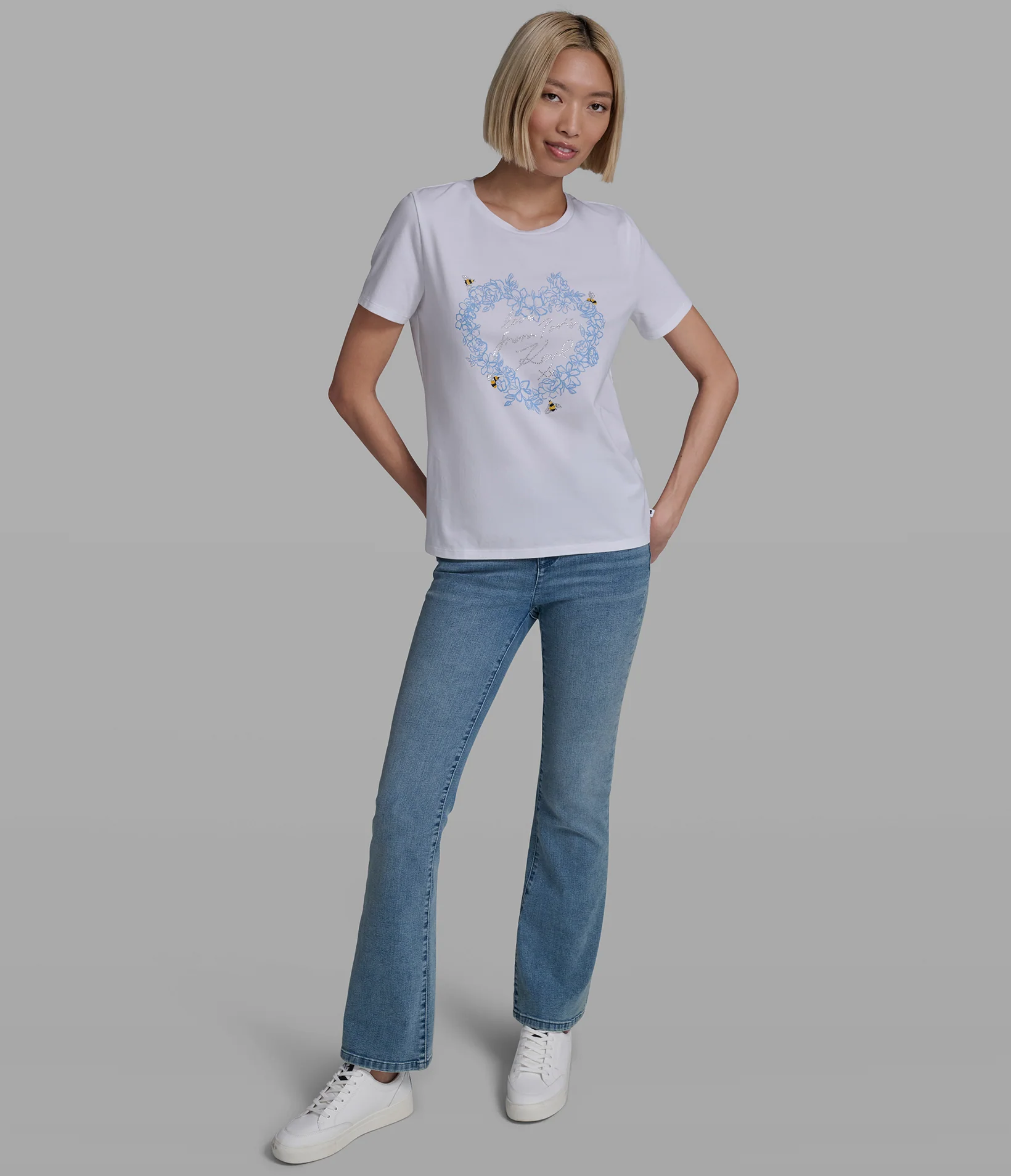 FLORAL HEART LOGO TEE - Image 6