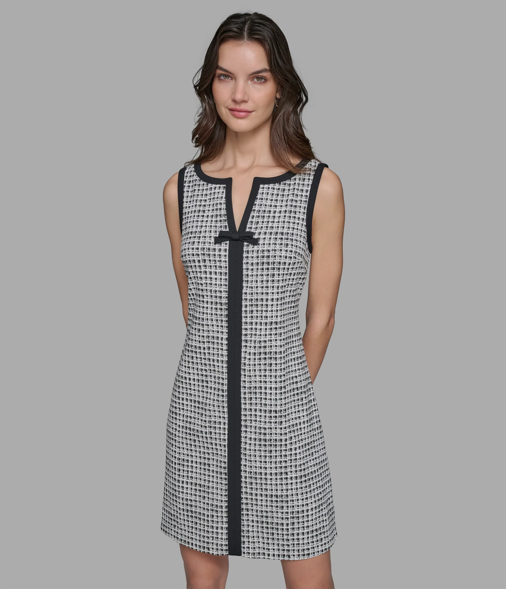 GRID JACQUARD DRESS