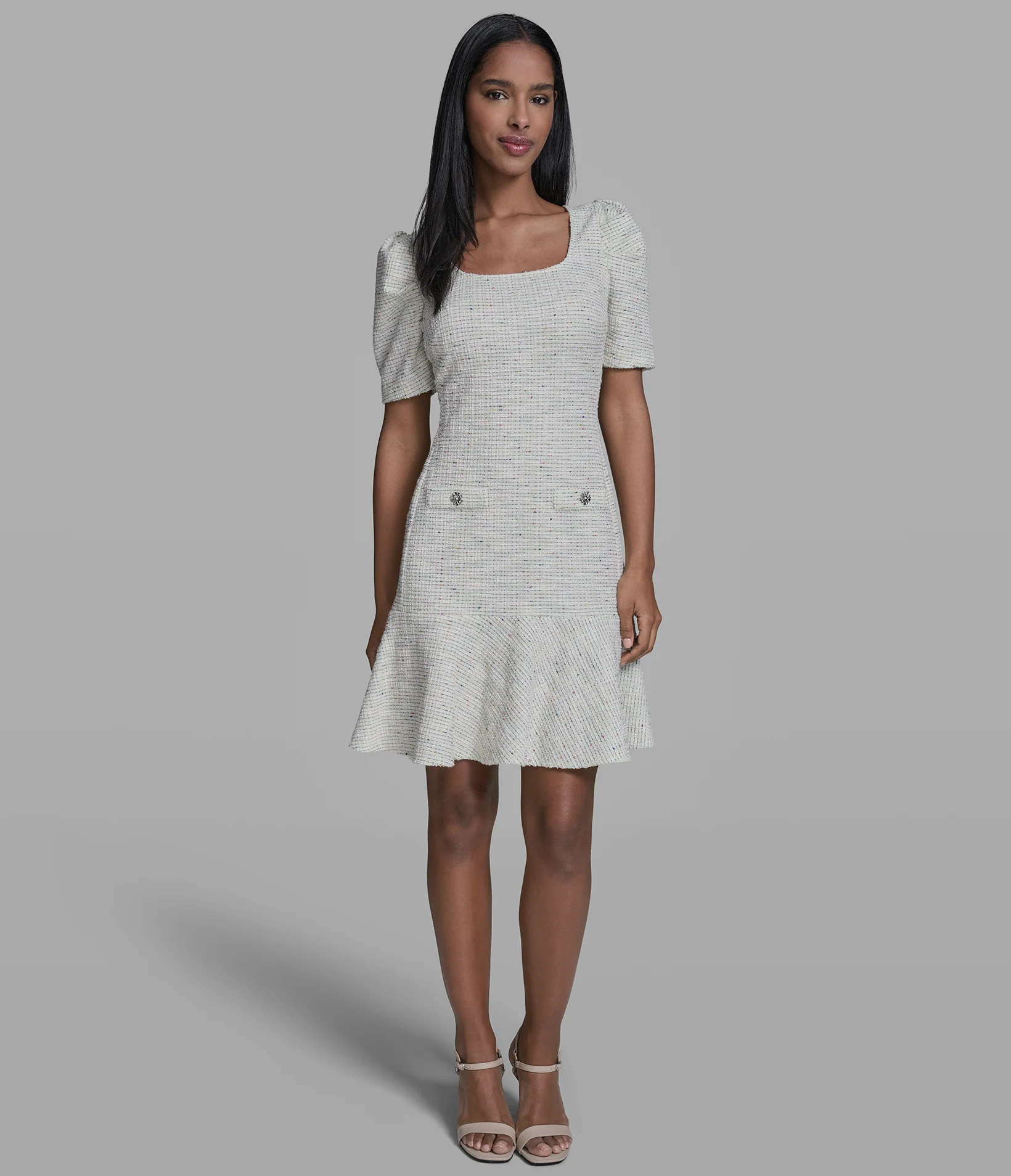 KNIT TWEED DRESS - Image 4