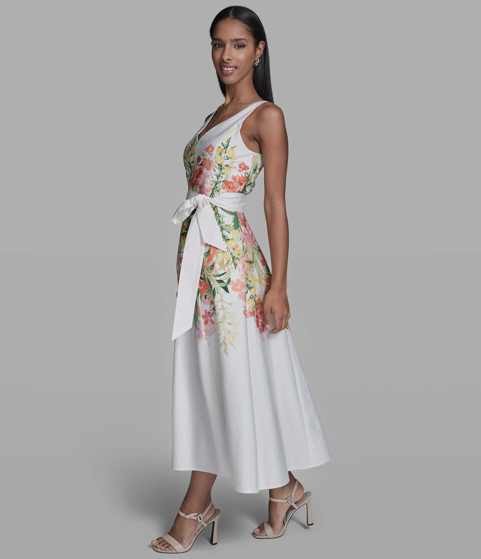 SLEEVELESS FLORAL MAXI DRESS - Image 3