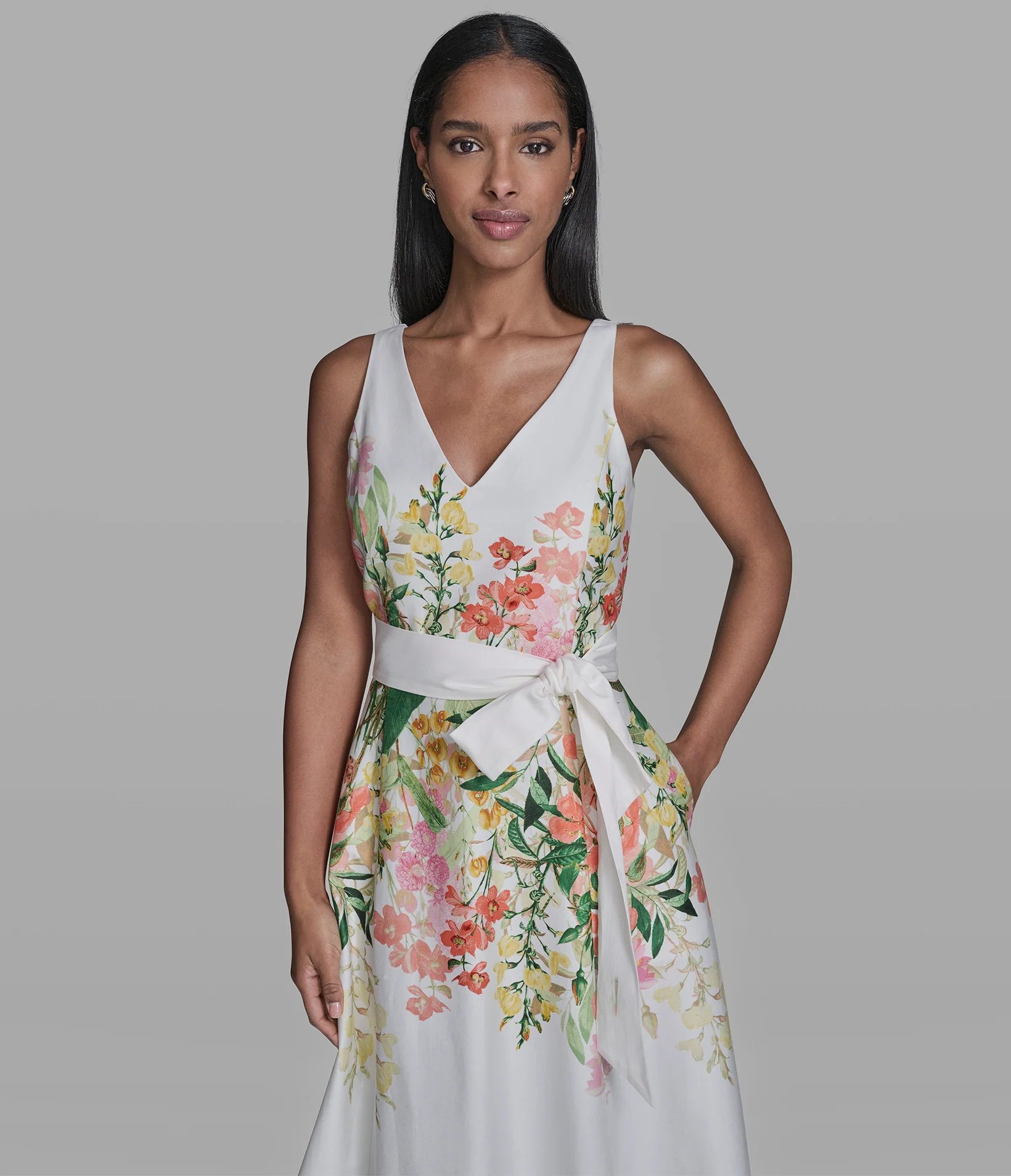 SLEEVELESS FLORAL MAXI DRESS - Image 4