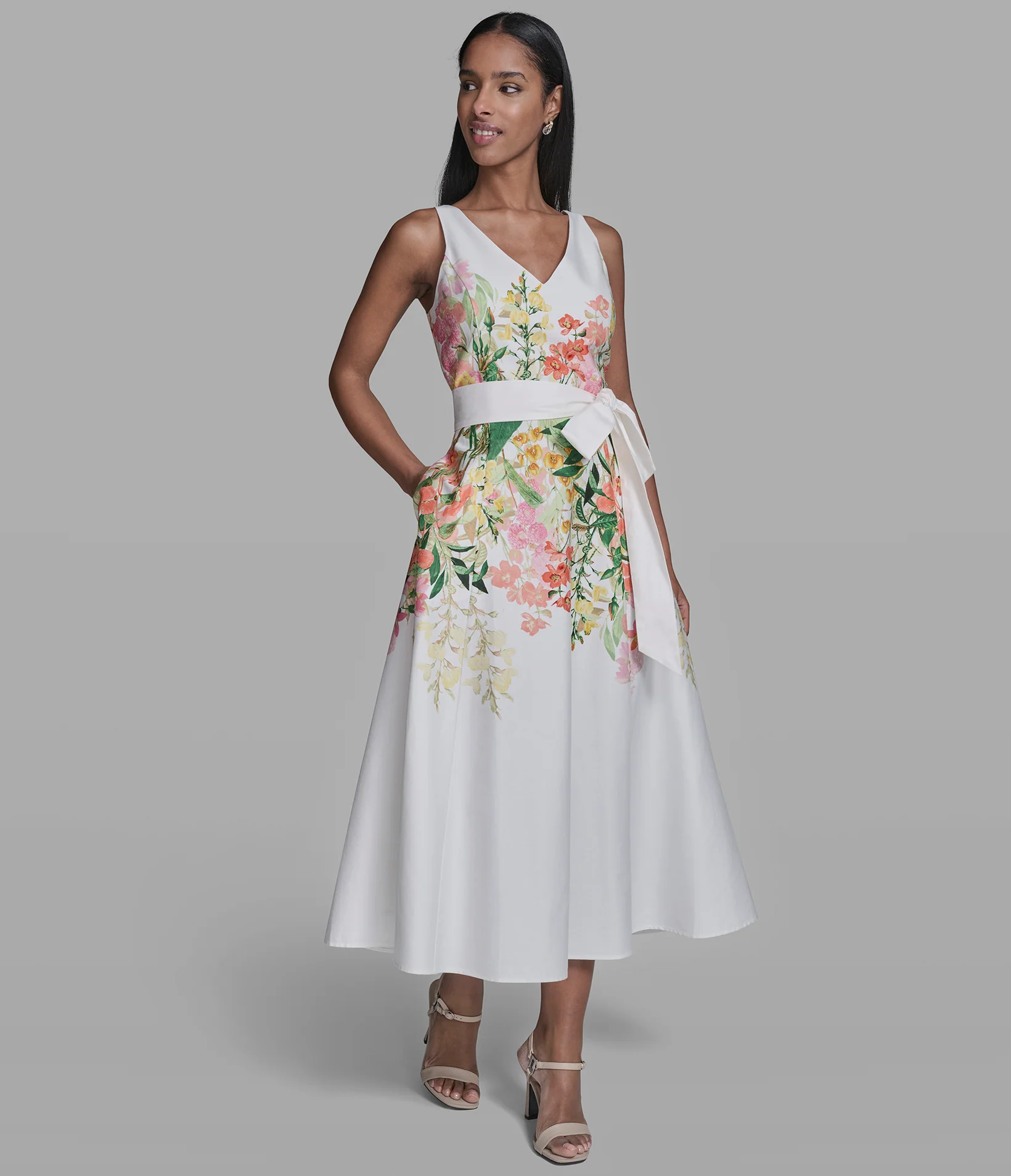 SLEEVELESS FLORAL MAXI DRESS - Image 6
