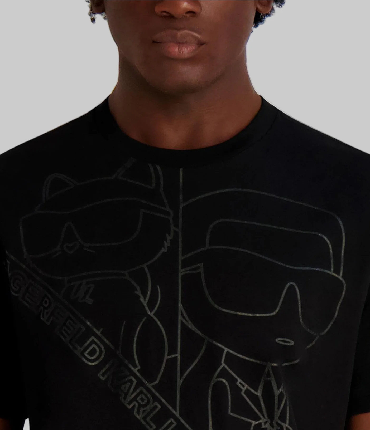 OVERSIZED OUTLINE KARL AND CHOUPETTE TEE - Image 5