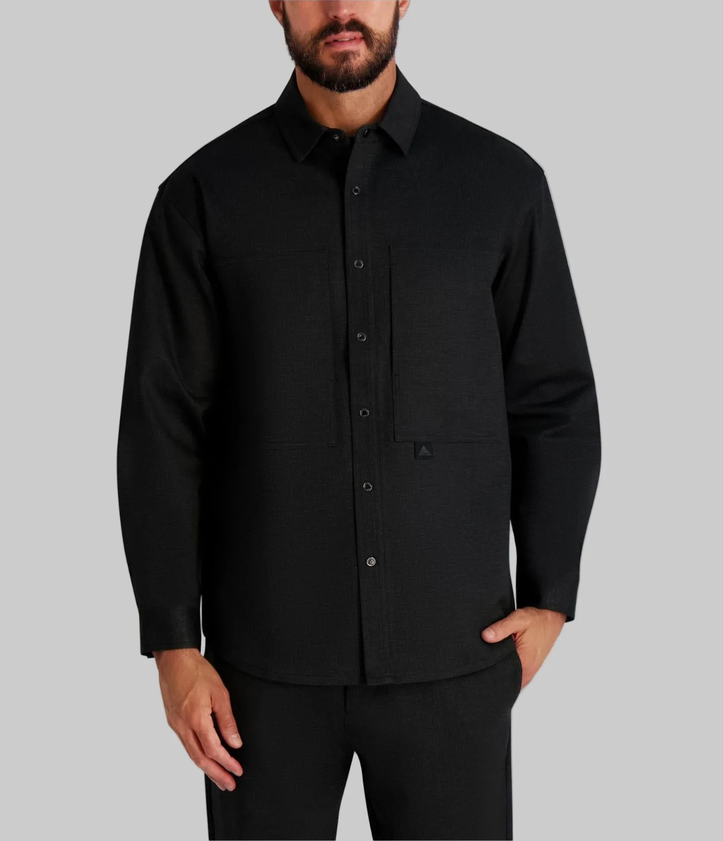 HOUNDSTOOTH UTILITY SHIRT JACKET