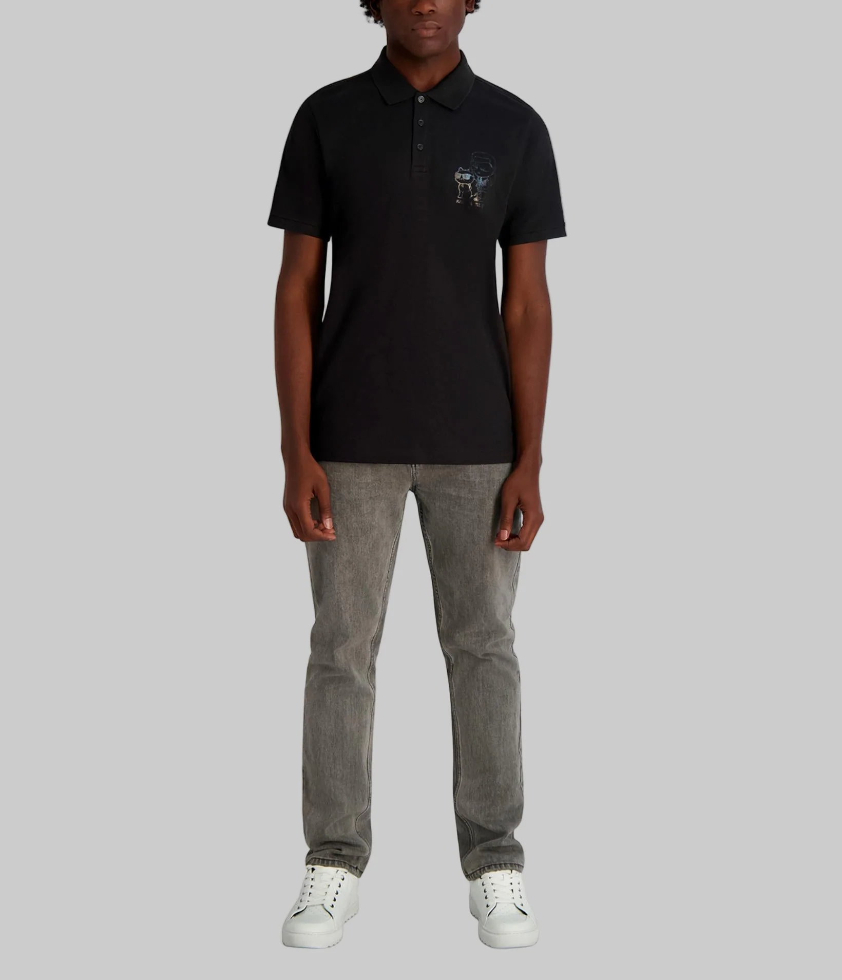 PIQUE POLO WITH PRINTED KARL AND CHOUPETTE - Image 5