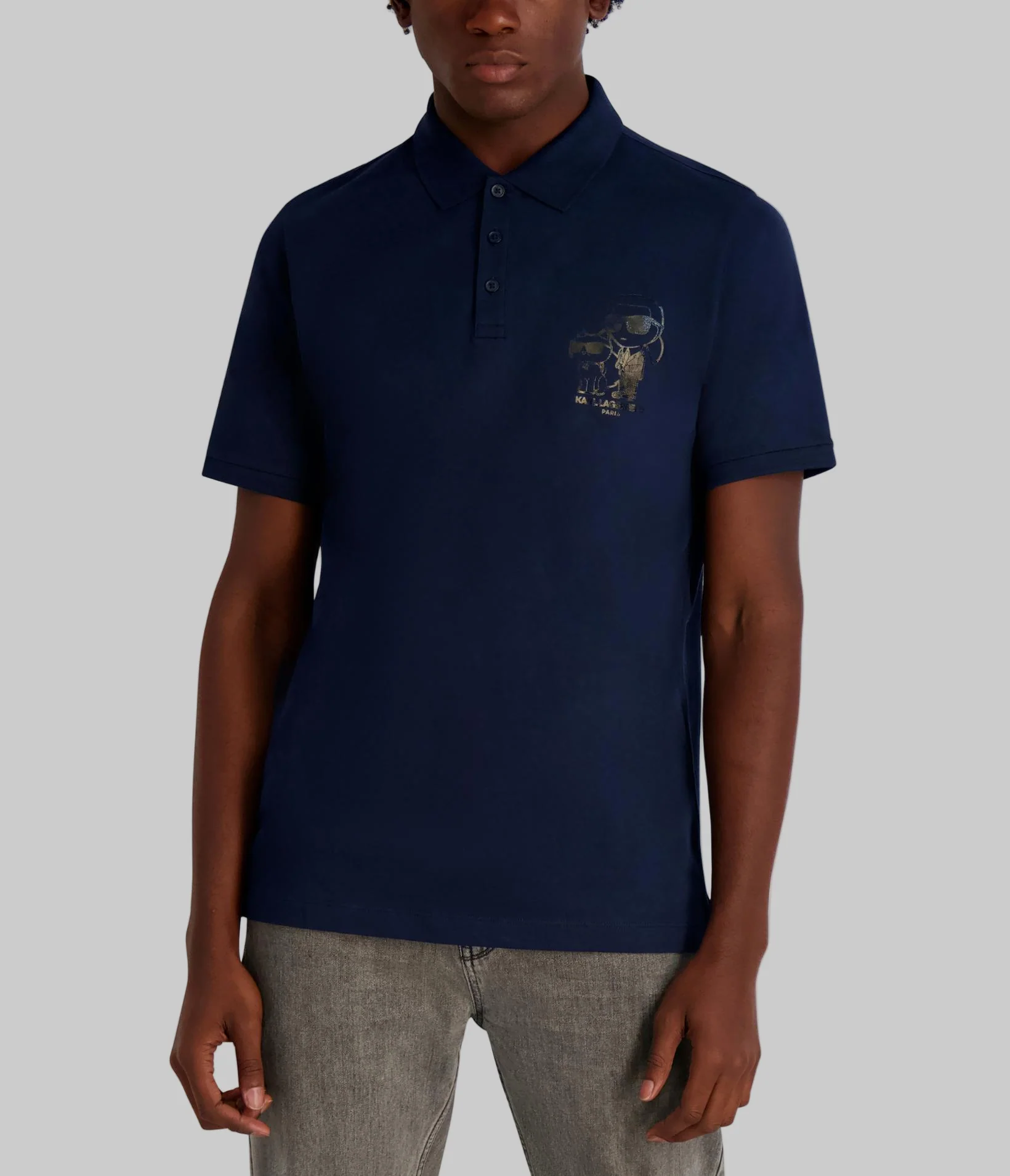 PIQUE POLO WITH PRINTED KARL AND CHOUPETTE