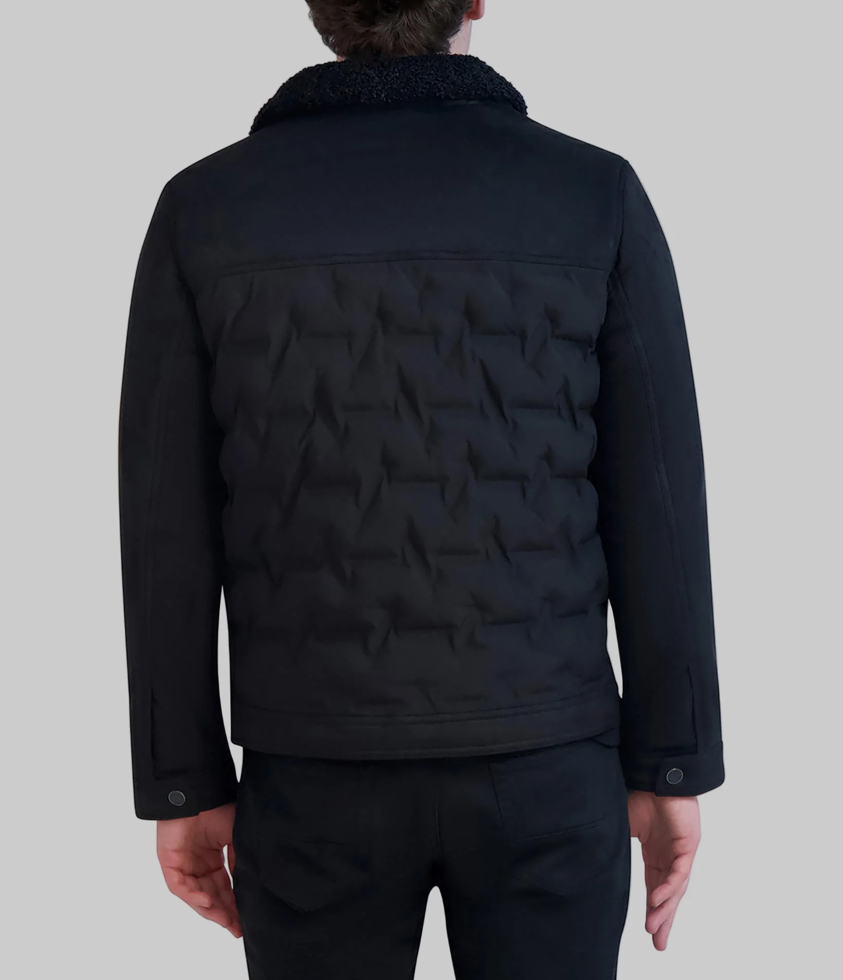FAUX SUEDE TRUCKER JACKET - Image 2
