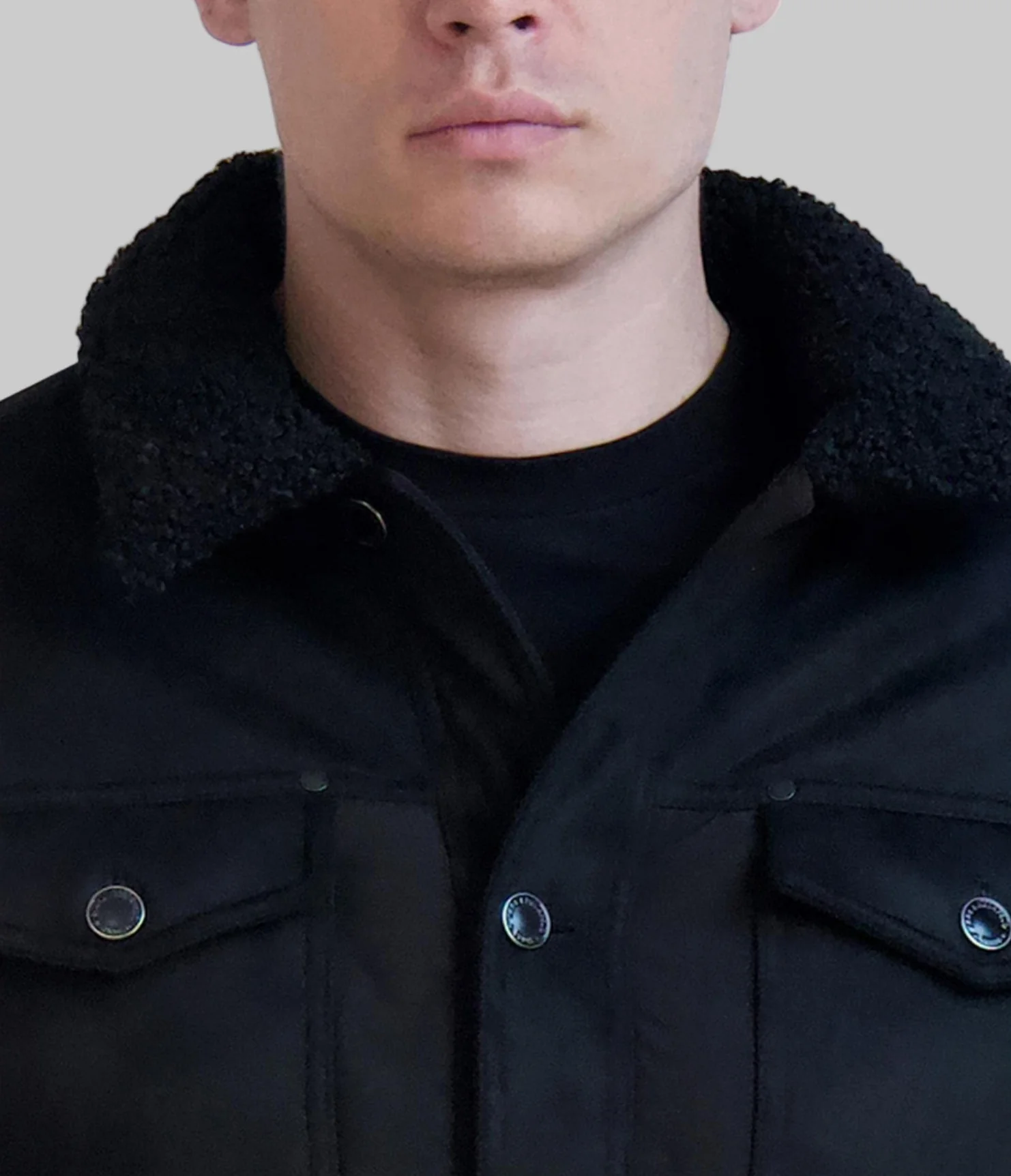 FAUX SUEDE TRUCKER JACKET - Image 5