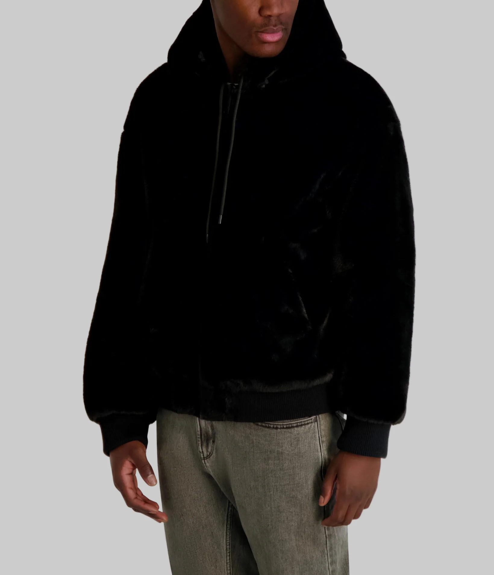REVERSIBLE HOODED FAUX FUR JACKET - Image 3