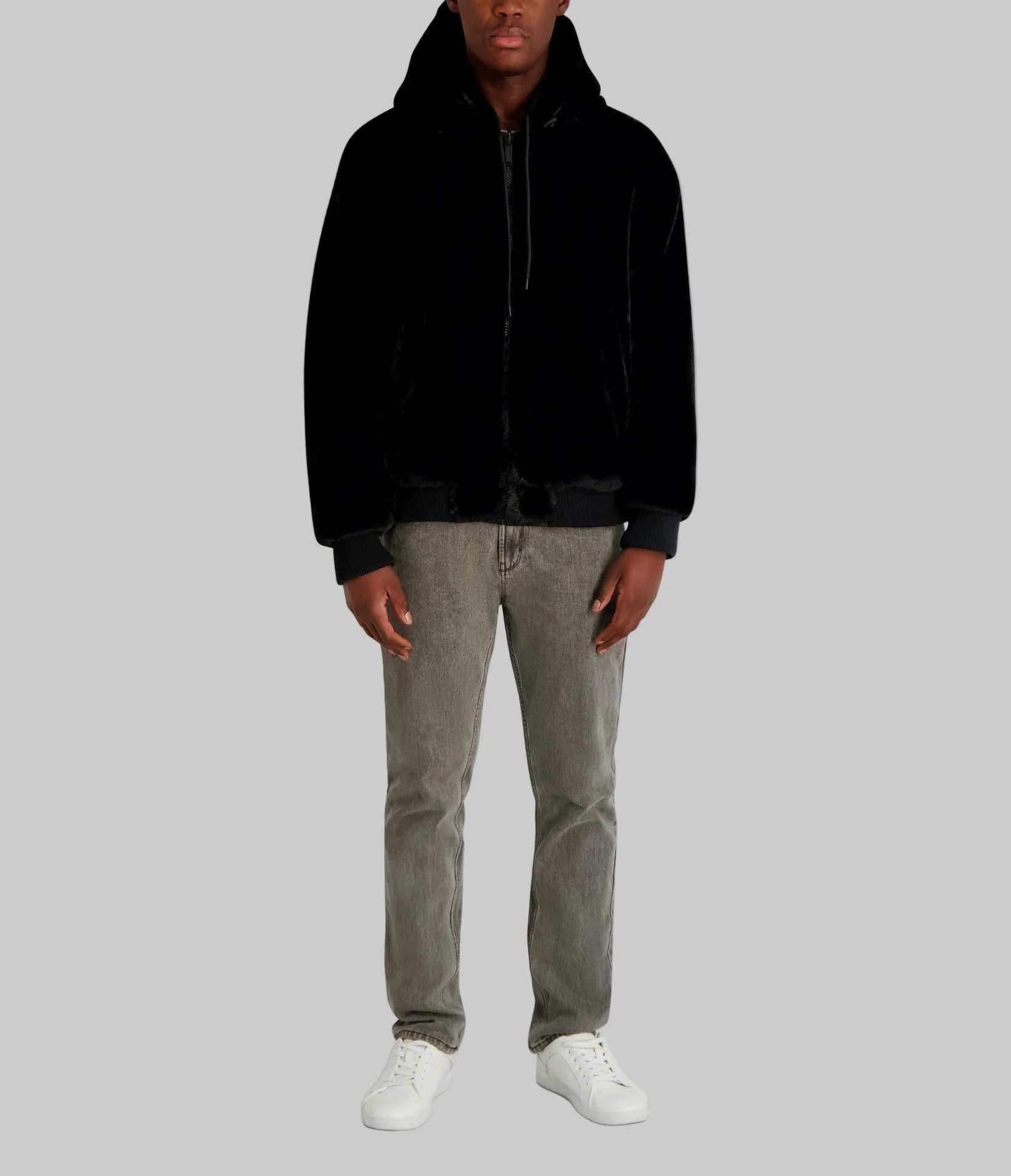 REVERSIBLE HOODED FAUX FUR JACKET - Image 4