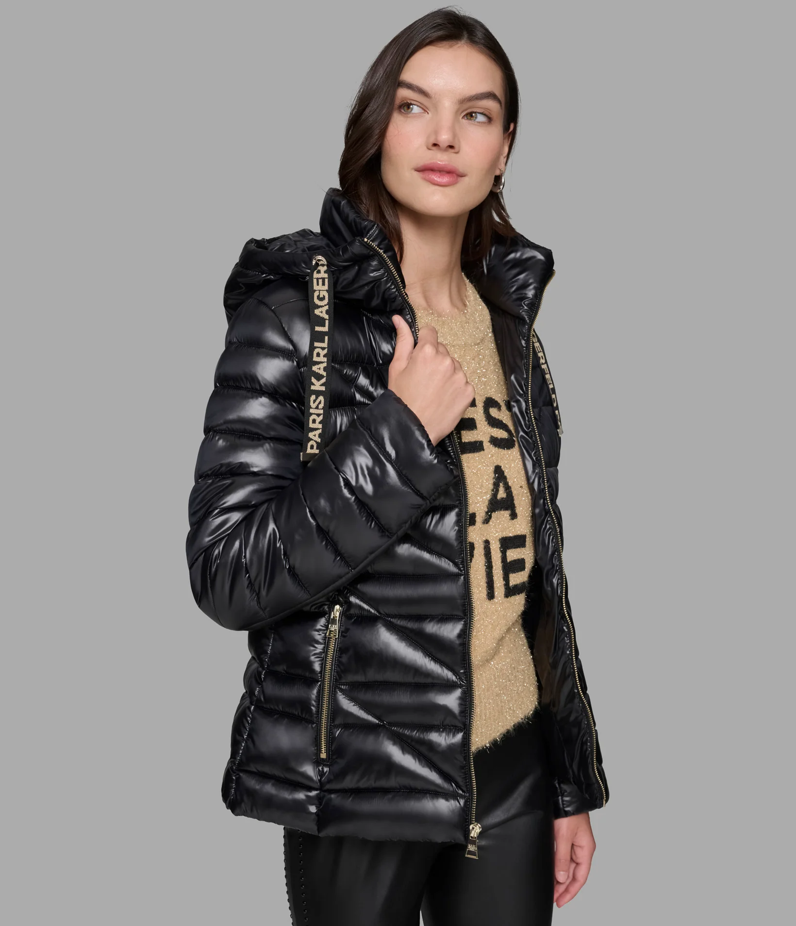 SHORT PUFFER JACKET WITH LOGO - Image 3