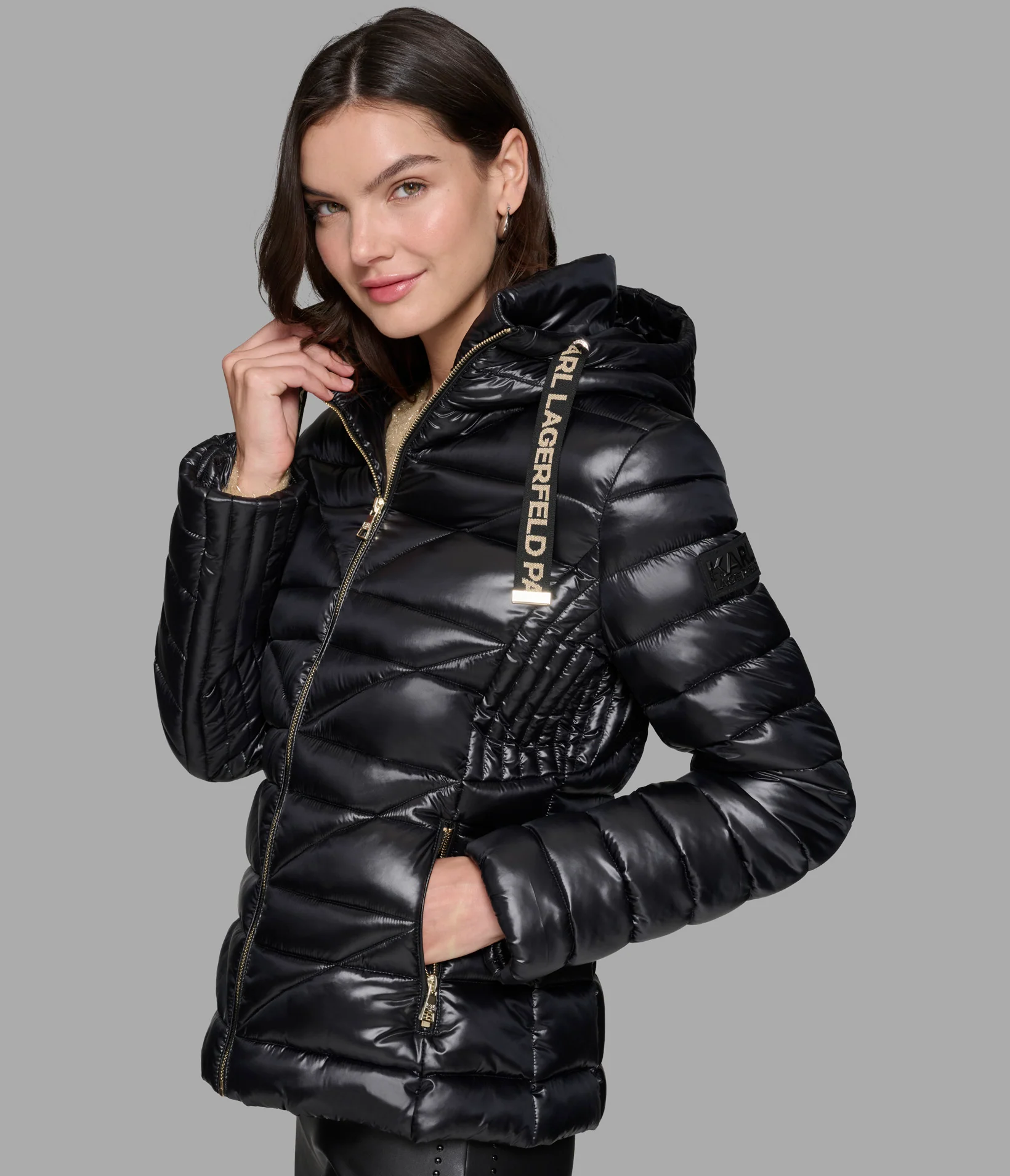 SHORT PUFFER JACKET WITH LOGO - Image 4